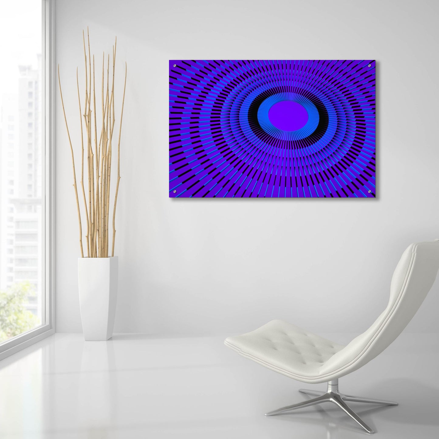 Epic Art 'Concentric Circles' by Epic Portfolio, Acrylic Glass Wall Art,36x24