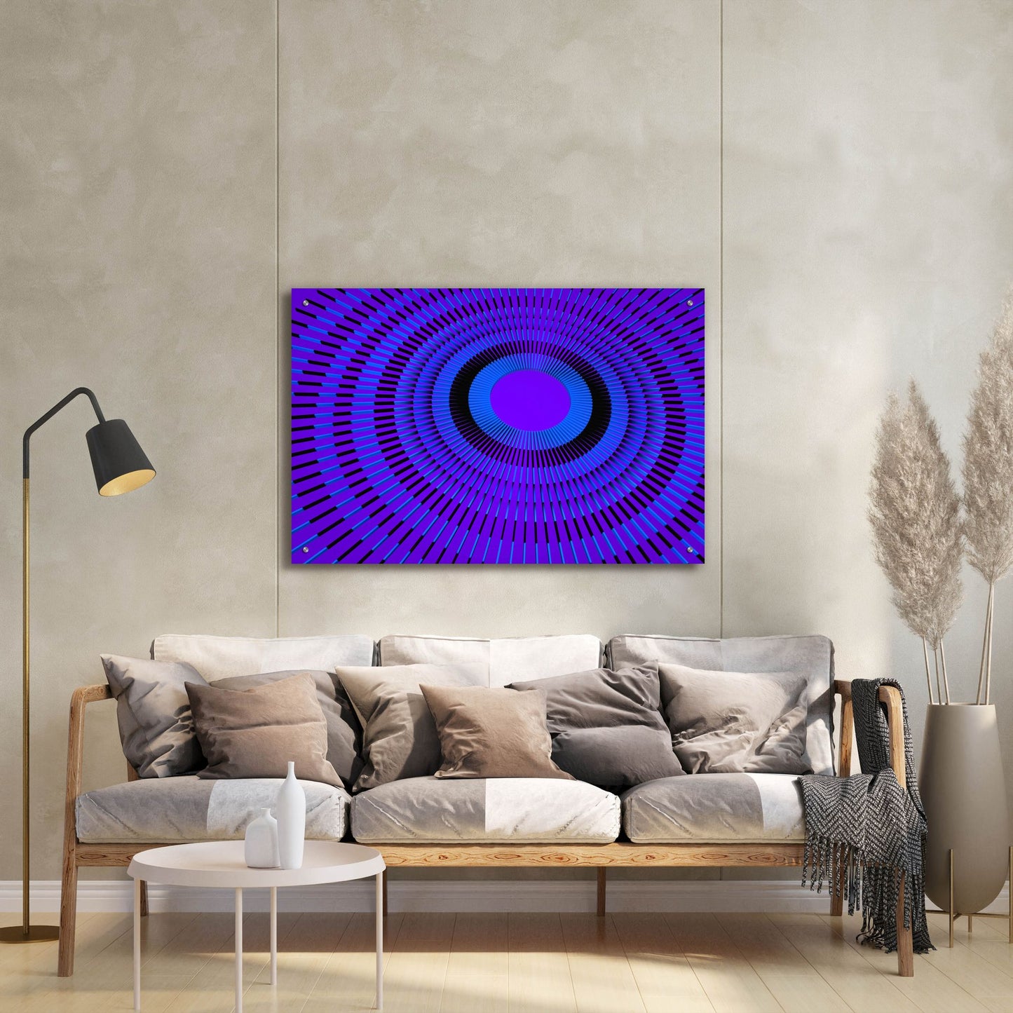 Epic Art 'Concentric Circles' by Epic Portfolio, Acrylic Glass Wall Art,36x24