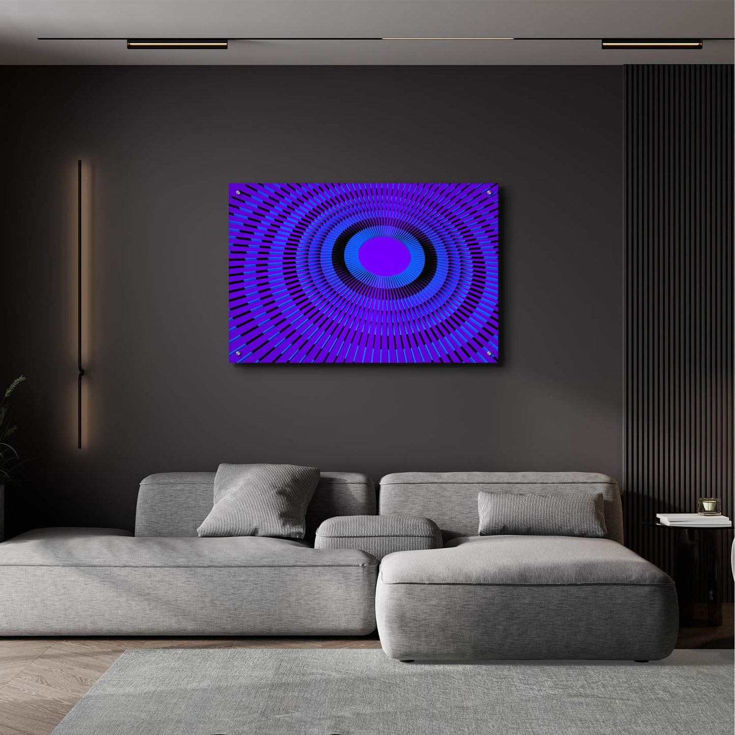 Epic Art 'Concentric Circles' by Epic Portfolio, Acrylic Glass Wall Art,36x24