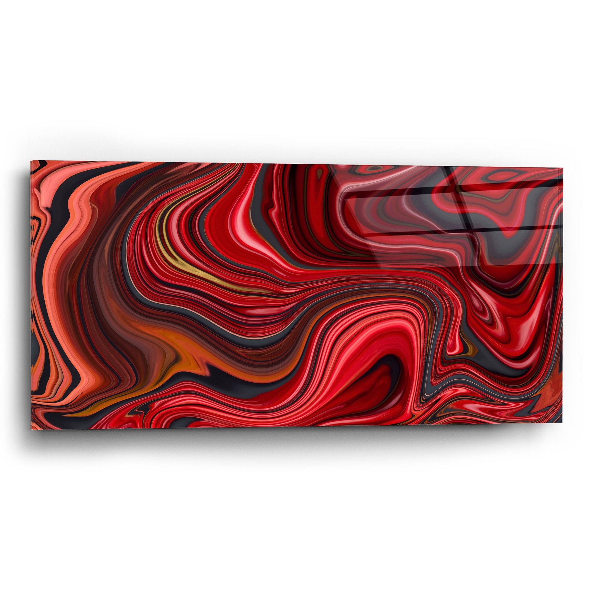 Epic Art 'Cherry Marble' by Epic Portfolio, Acrylic Glass Wall Art,24x12