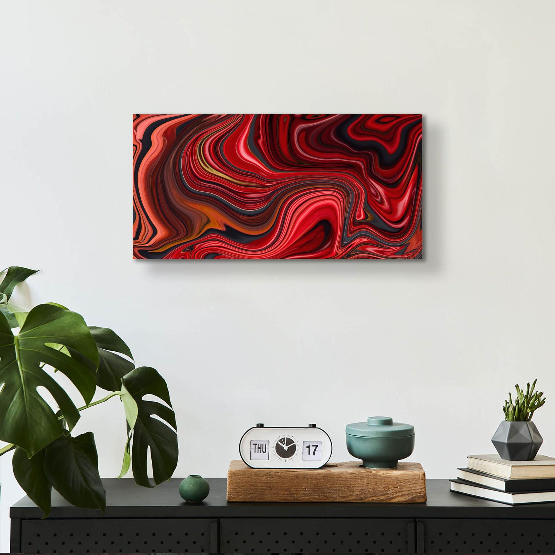 Epic Art 'Cherry Marble' by Epic Portfolio, Acrylic Glass Wall Art,24x12