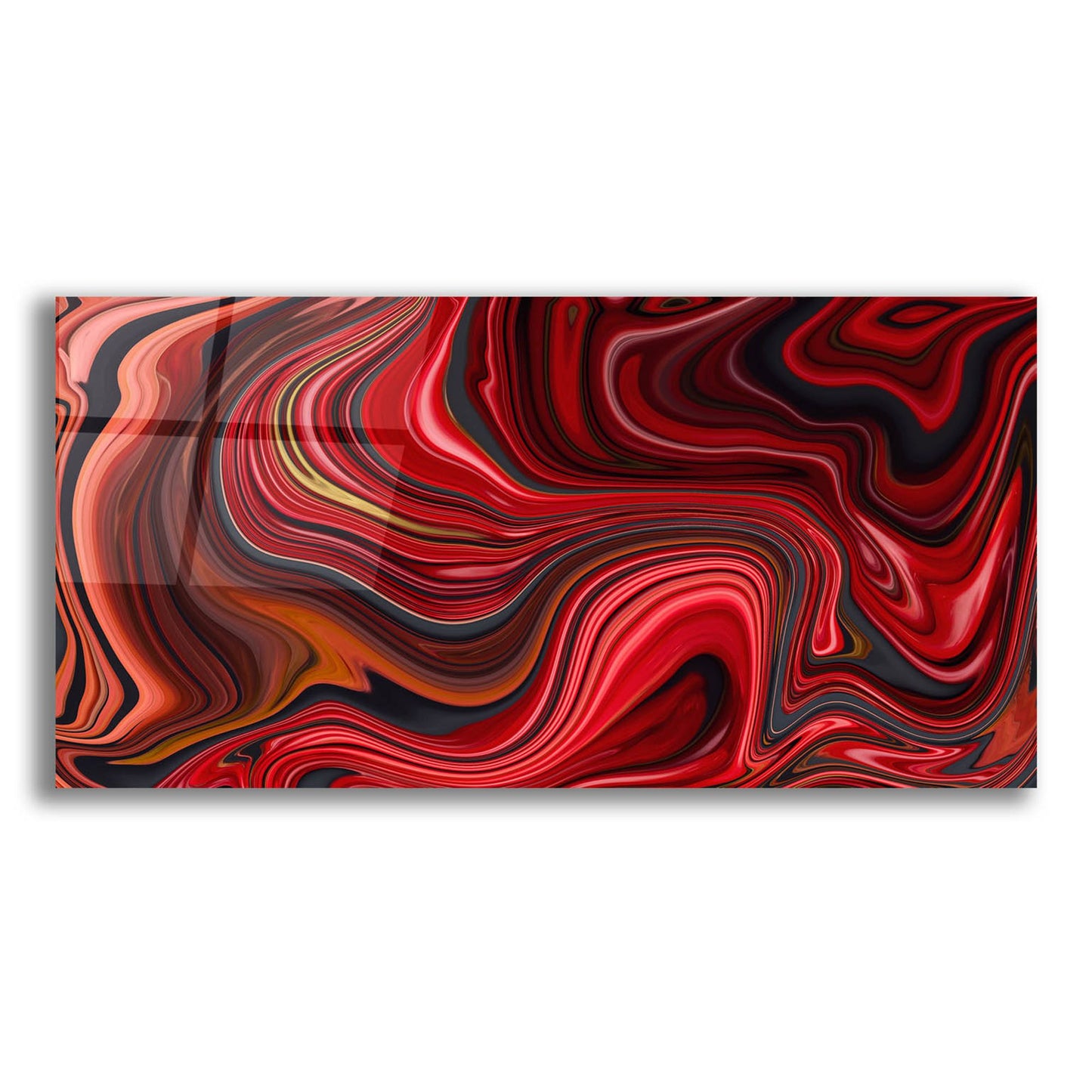 Epic Art 'Cherry Marble' by Epic Portfolio, Acrylic Glass Wall Art,24x12