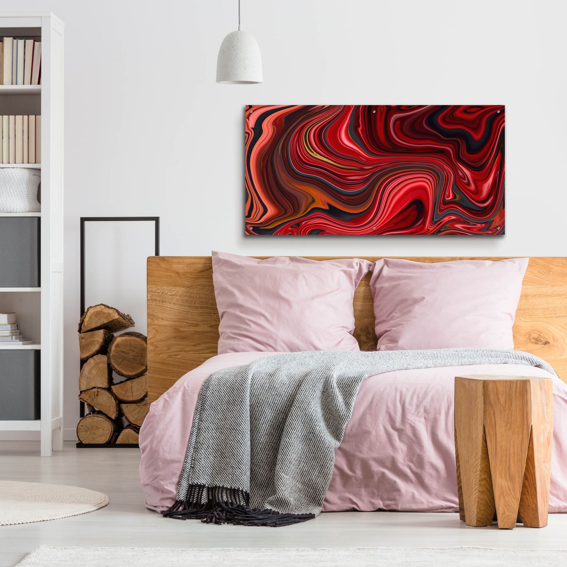 Epic Art 'Cherry Marble' by Epic Portfolio, Acrylic Glass Wall Art,48x24