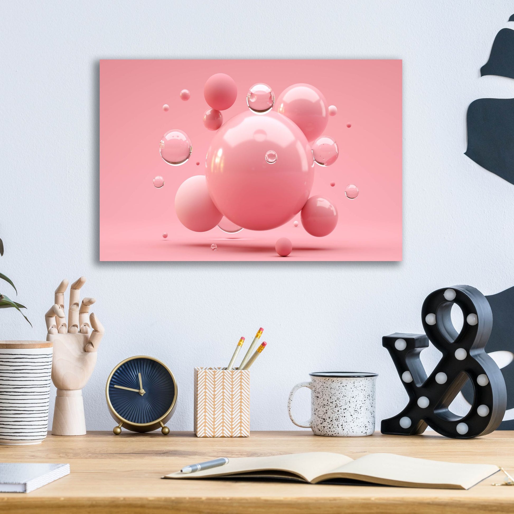 Epic Art 'Bubble Gum' by Epic Portfolio, Acrylic Glass Wall Art,16x12