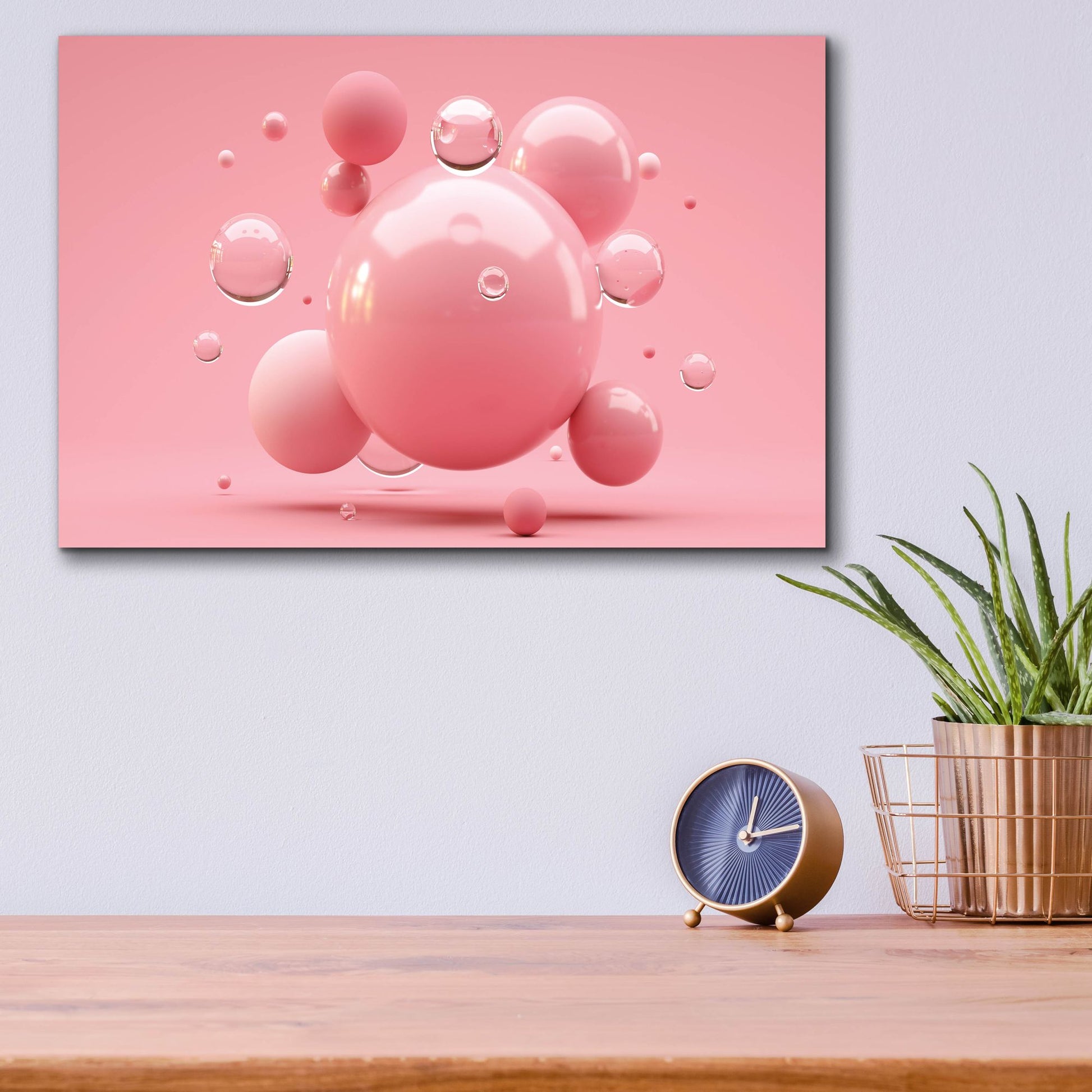 Epic Art 'Bubble Gum' by Epic Portfolio, Acrylic Glass Wall Art,16x12