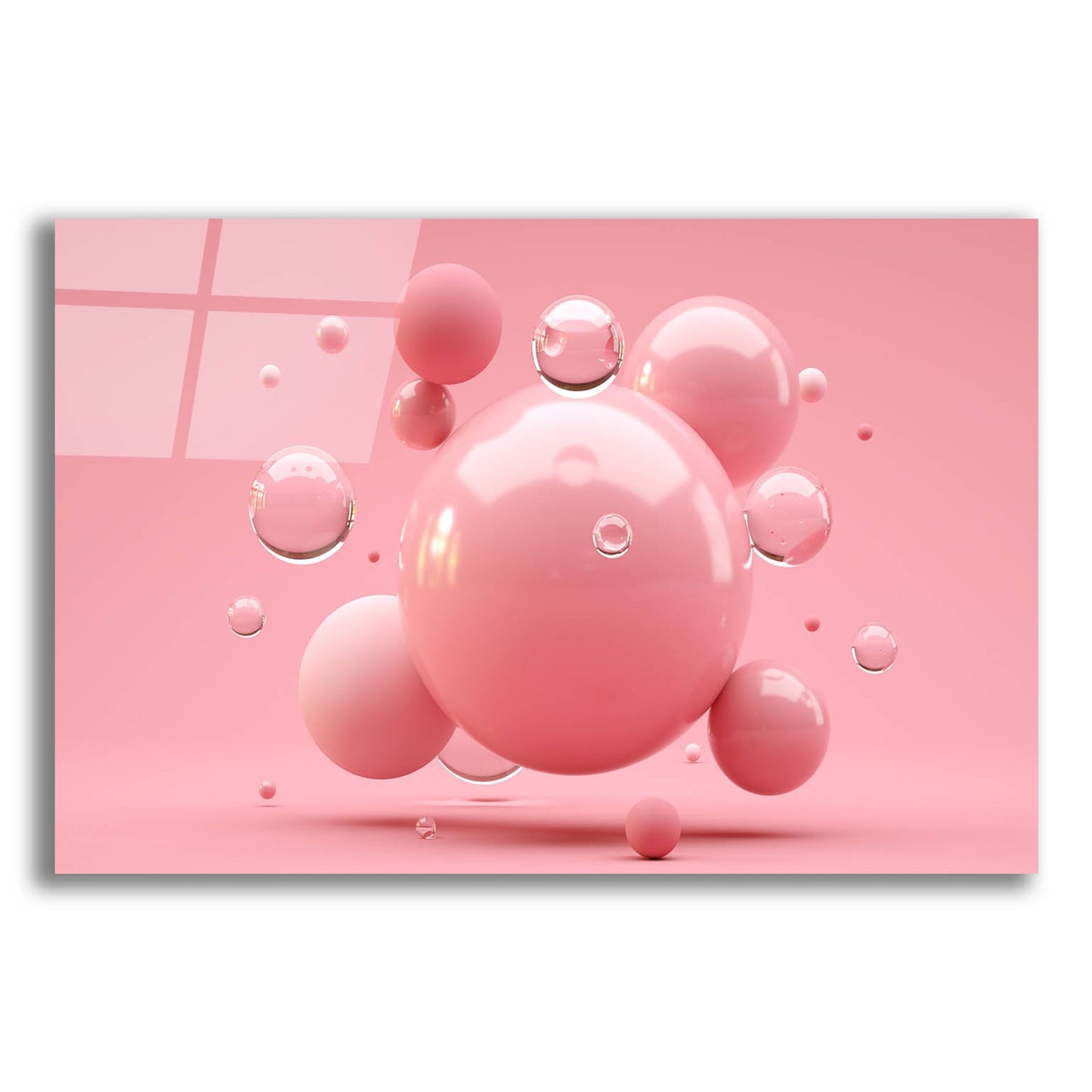 Epic Art 'Bubble Gum' by Epic Portfolio, Acrylic Glass Wall Art,16x12