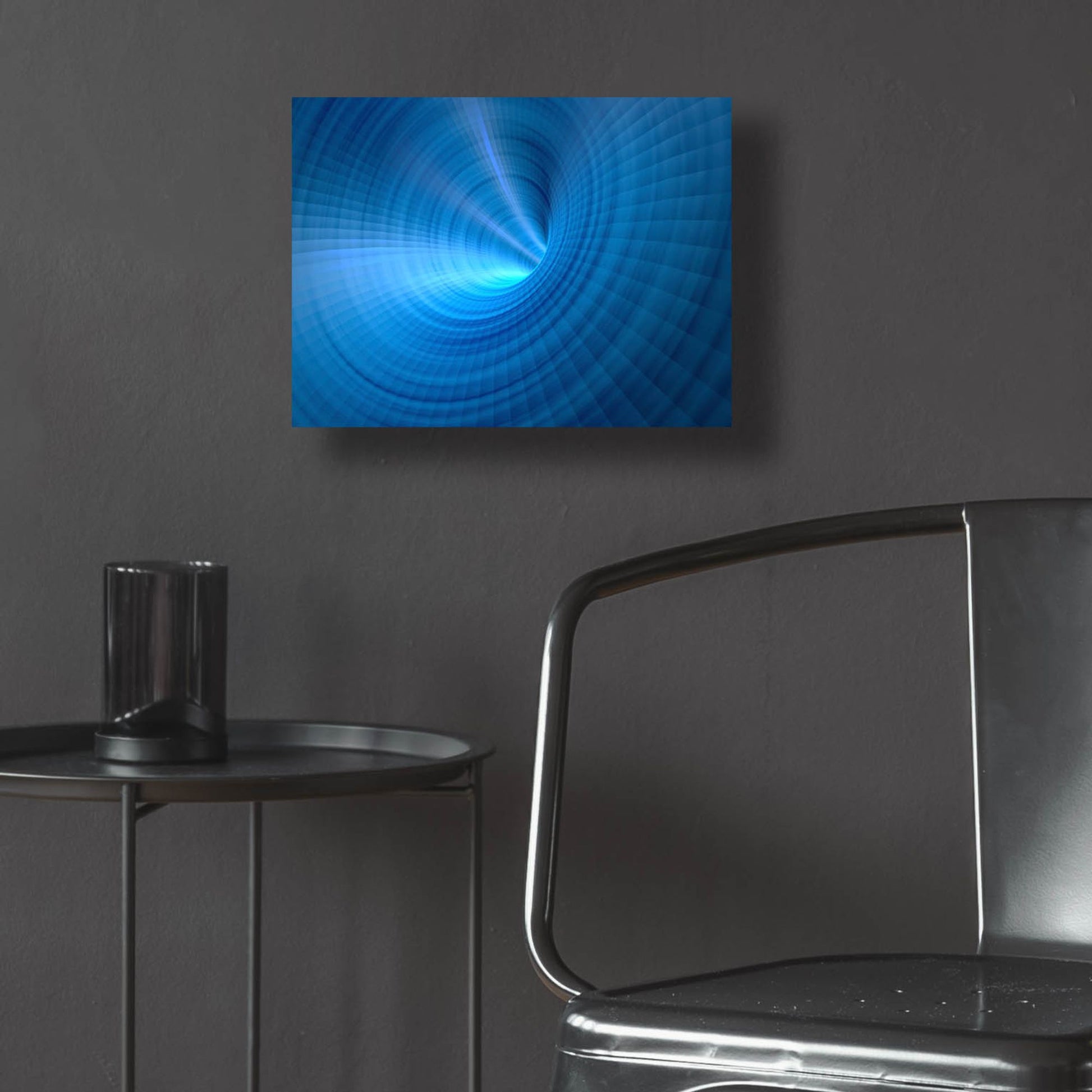 Epic Art 'Blue Vortex' by Epic Portfolio, Acrylic Glass Wall Art,16x12