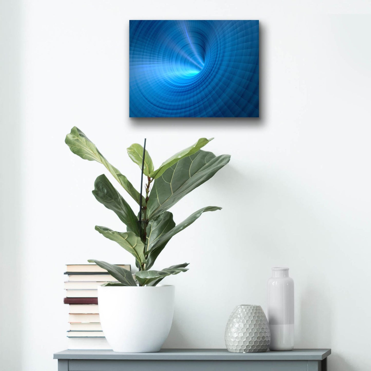 Epic Art 'Blue Vortex' by Epic Portfolio, Acrylic Glass Wall Art,16x12