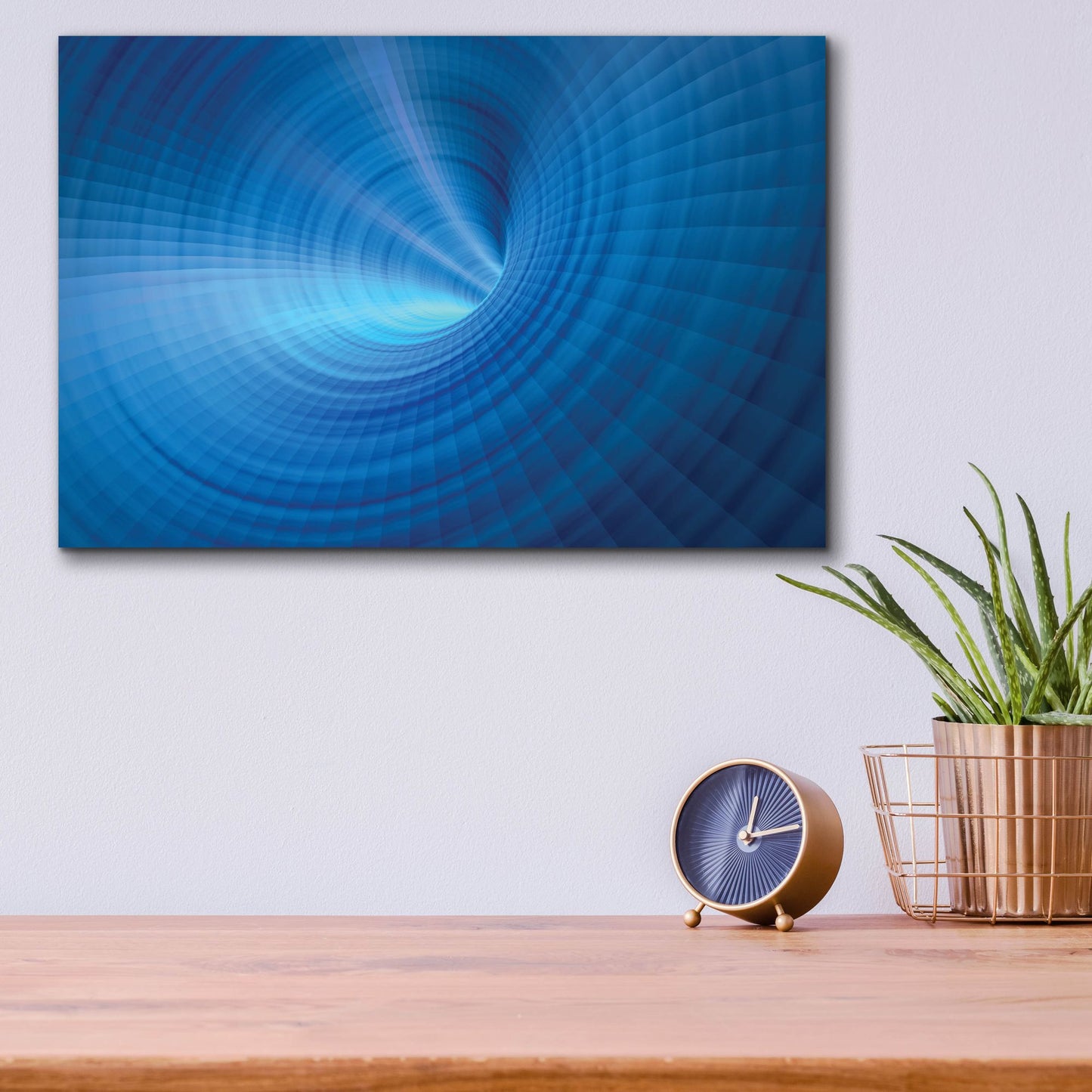 Epic Art 'Blue Vortex' by Epic Portfolio, Acrylic Glass Wall Art,16x12