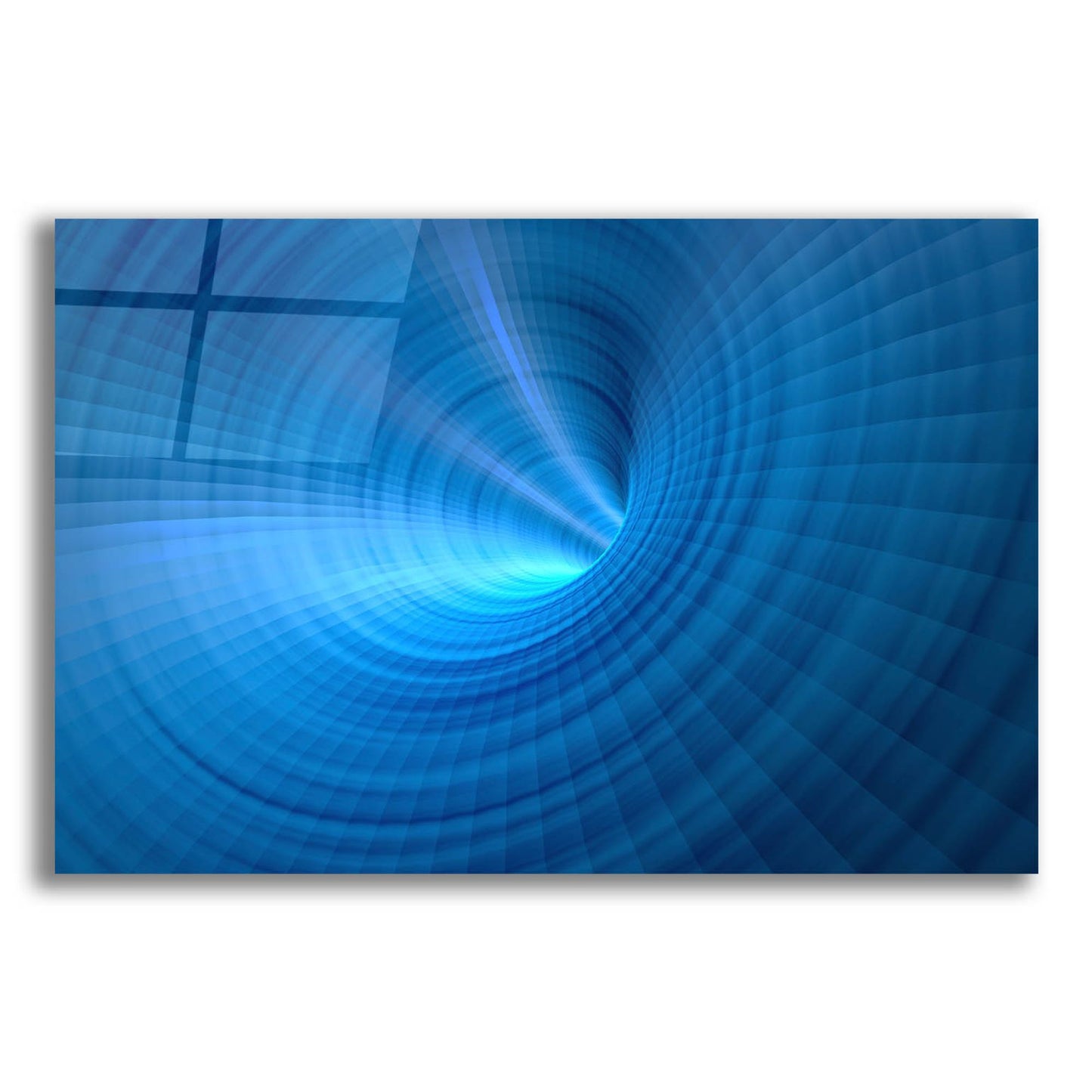 Epic Art 'Blue Vortex' by Epic Portfolio, Acrylic Glass Wall Art,16x12