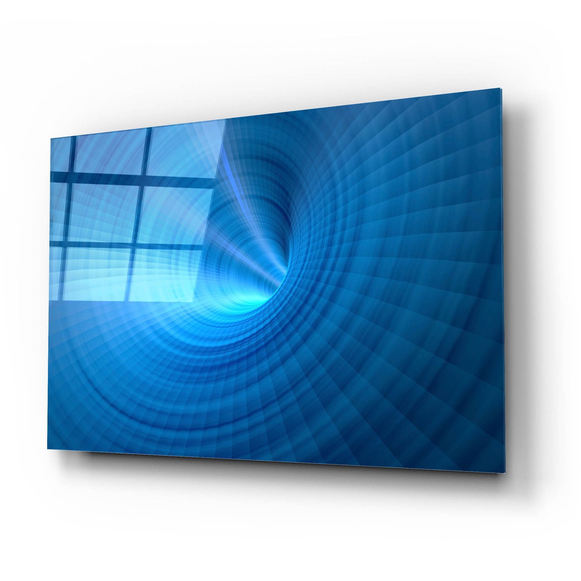Epic Art 'Blue Vortex' by Epic Portfolio, Acrylic Glass Wall Art,24x16