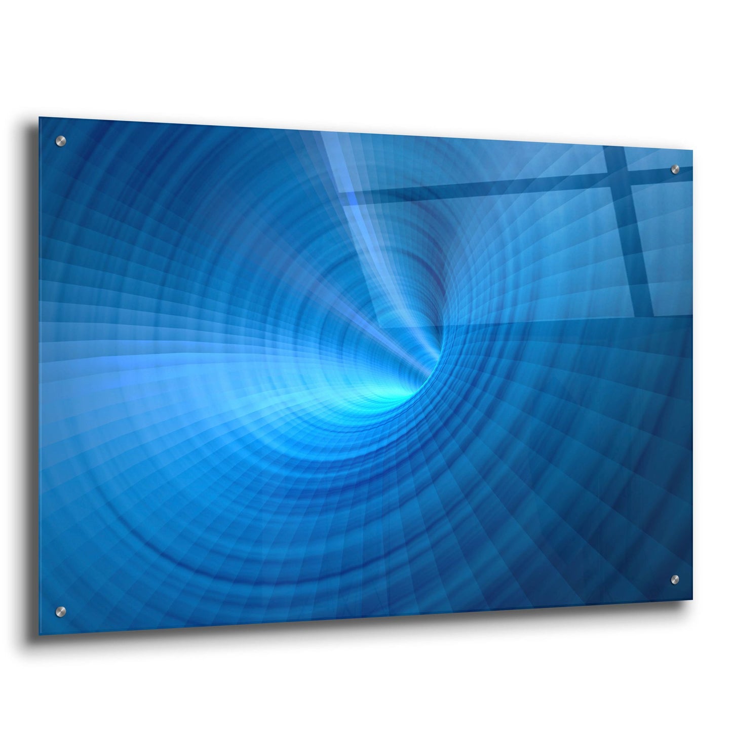 Epic Art 'Blue Vortex' by Epic Portfolio, Acrylic Glass Wall Art,36x24