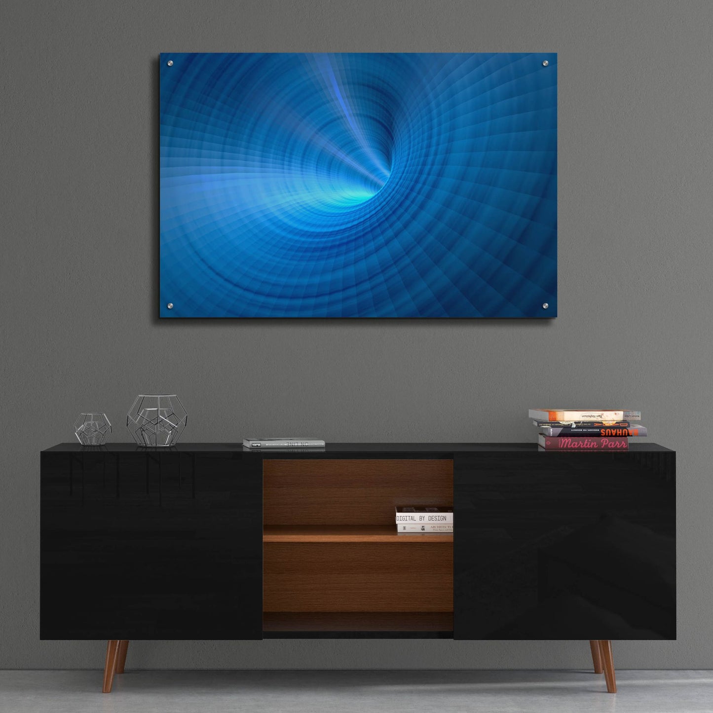 Epic Art 'Blue Vortex' by Epic Portfolio, Acrylic Glass Wall Art,36x24