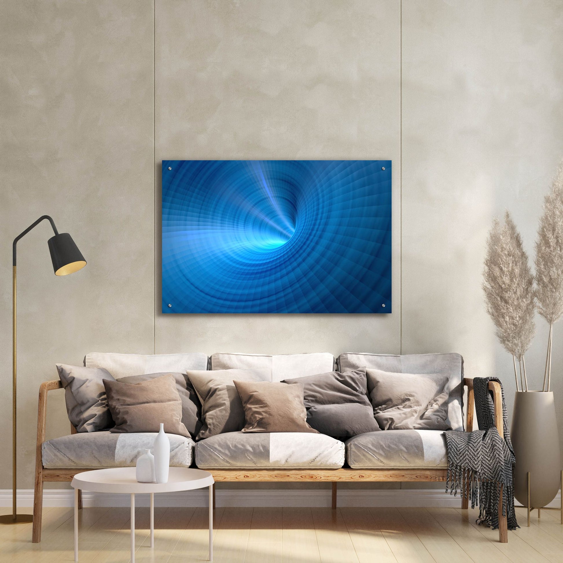 Epic Art 'Blue Vortex' by Epic Portfolio, Acrylic Glass Wall Art,36x24