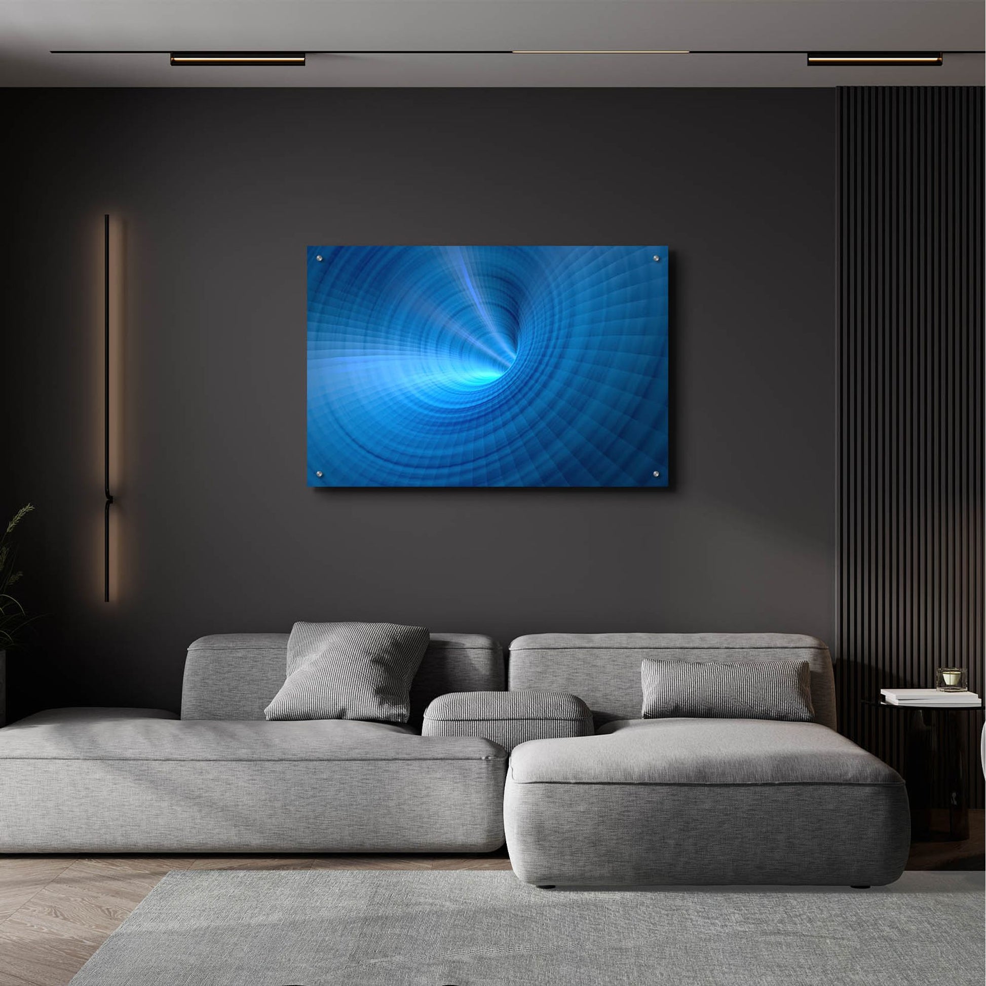 Epic Art 'Blue Vortex' by Epic Portfolio, Acrylic Glass Wall Art,36x24