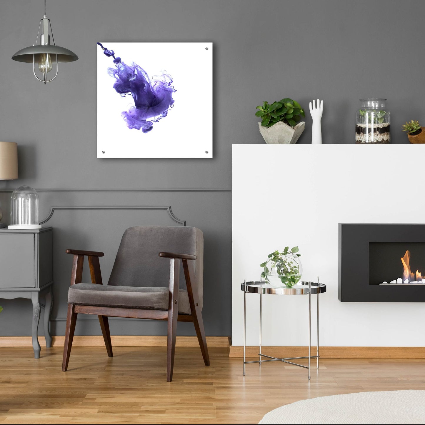 Epic Art 'Lavender breeze' by Epic Portfolio, Acrylic Glass Wall Art,24x24