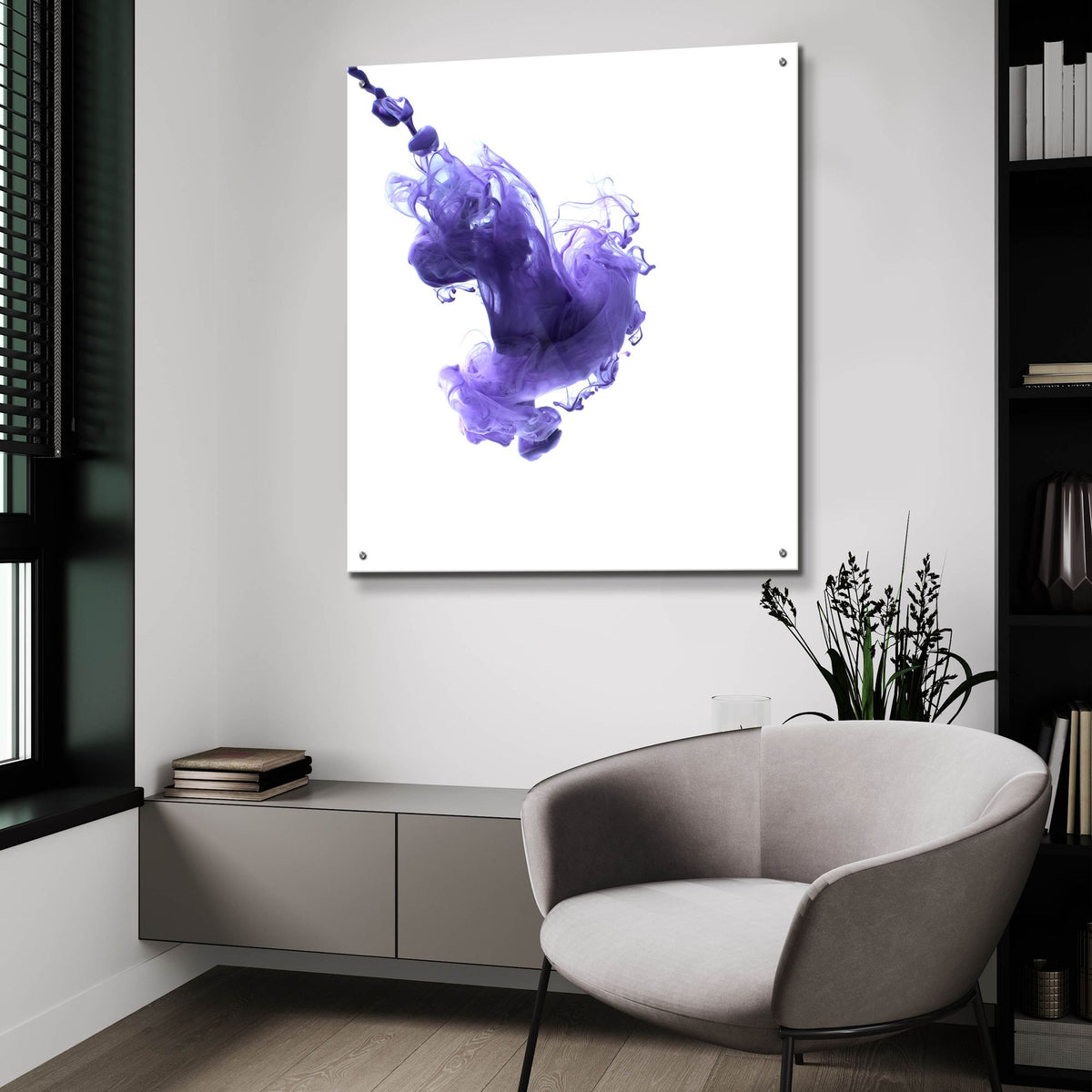 Epic Art 'Lavender breeze' by Epic Portfolio, Acrylic Glass Wall Art,36x36