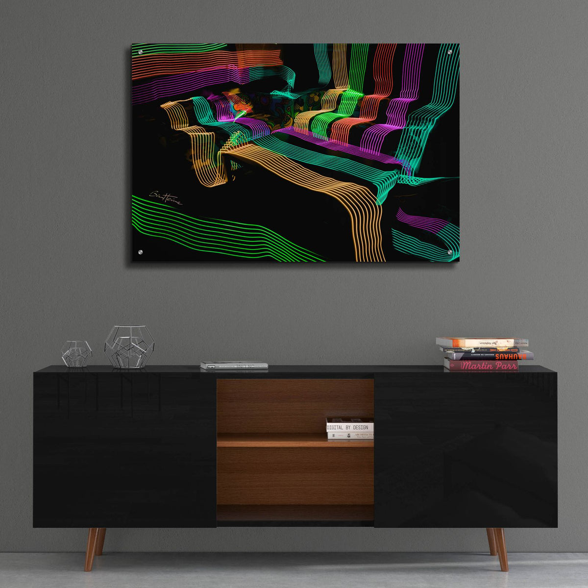 Led Lights 4 by Ben Heine - 36x24 acrylic wall art in a room