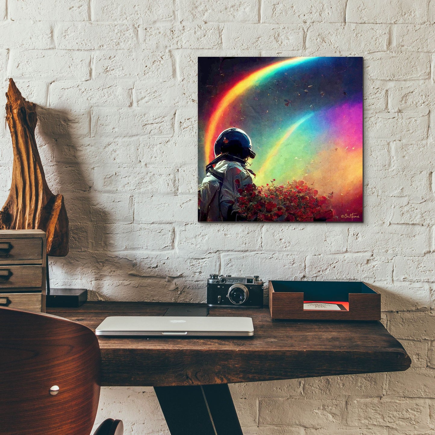 Epic Art 'Live in a Rainbow Galaxy' by Ben Heine, Acrylic Glass Wall Art,12x12