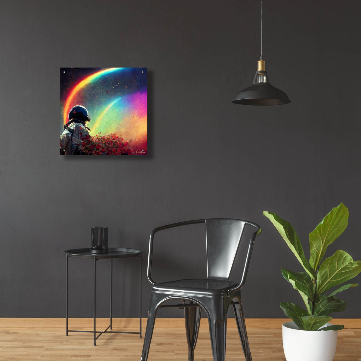Epic Art 'Live in a Rainbow Galaxy' by Ben Heine, Acrylic Glass Wall Art,24x24