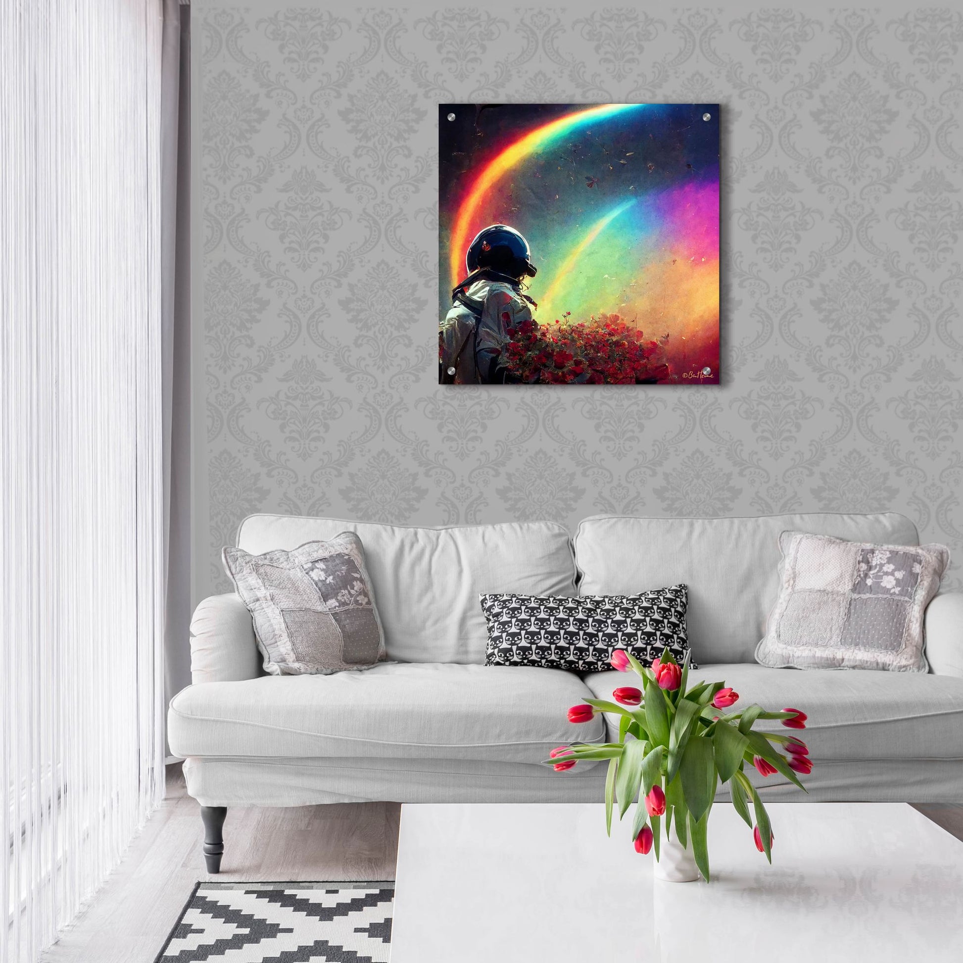 Epic Art 'Live in a Rainbow Galaxy' by Ben Heine, Acrylic Glass Wall Art,24x24