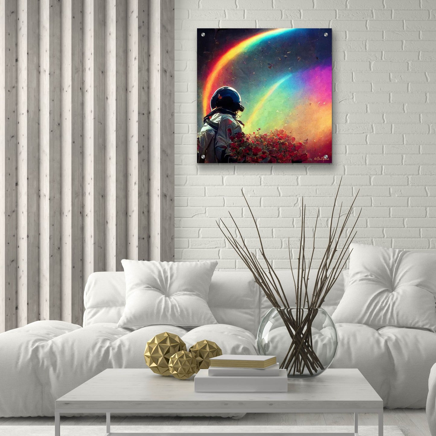 Epic Art 'Live in a Rainbow Galaxy' by Ben Heine, Acrylic Glass Wall Art,24x24