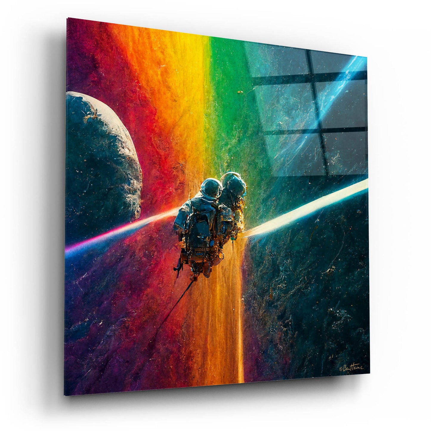 Epic Art 'Multi Rainbow' by Ben Heine, Acrylic Glass Wall Art,12x12