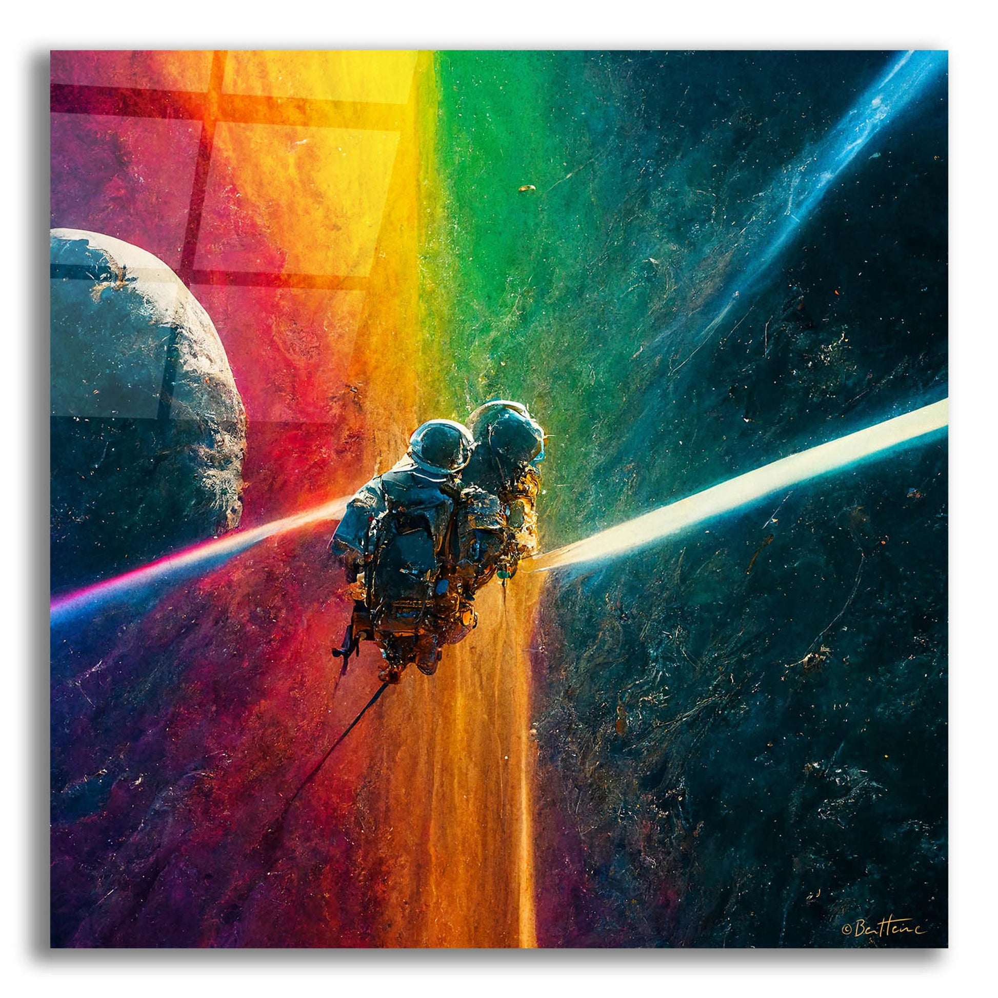 Epic Art 'Multi Rainbow' by Ben Heine, Acrylic Glass Wall Art,12x12