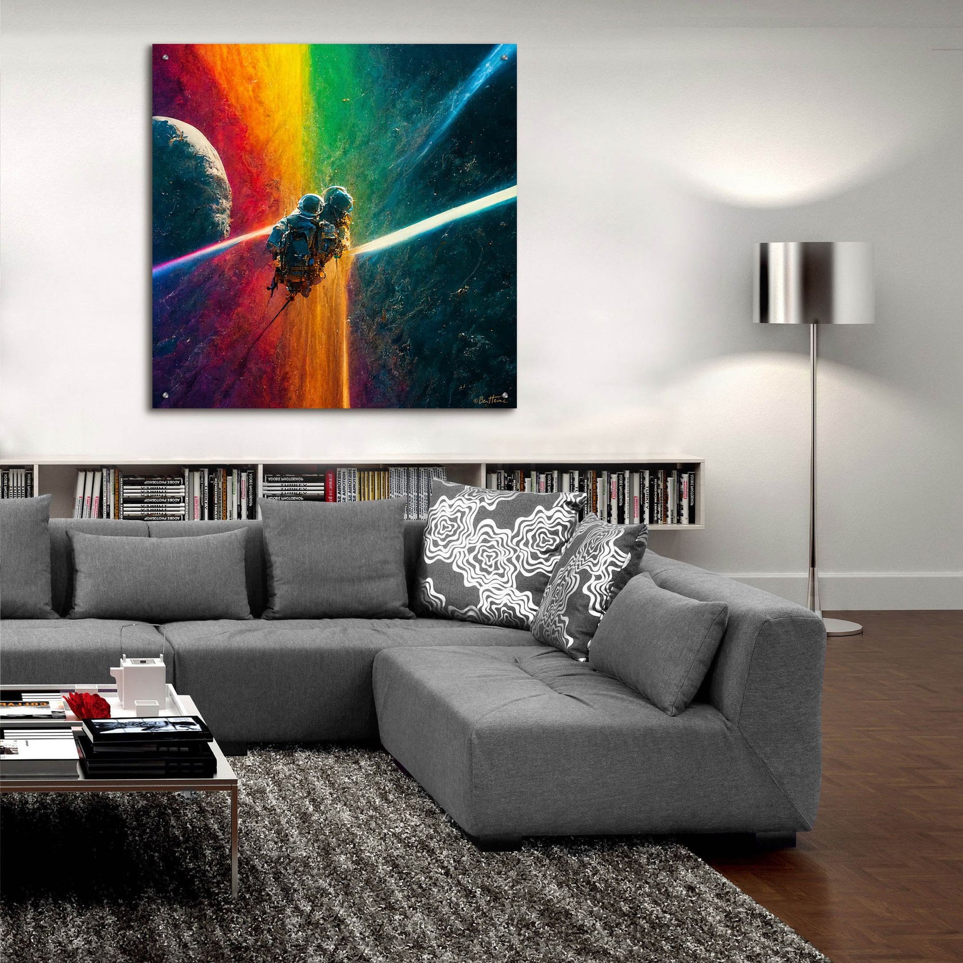Epic Art 'Multi Rainbow' by Ben Heine, Acrylic Glass Wall Art,36x36
