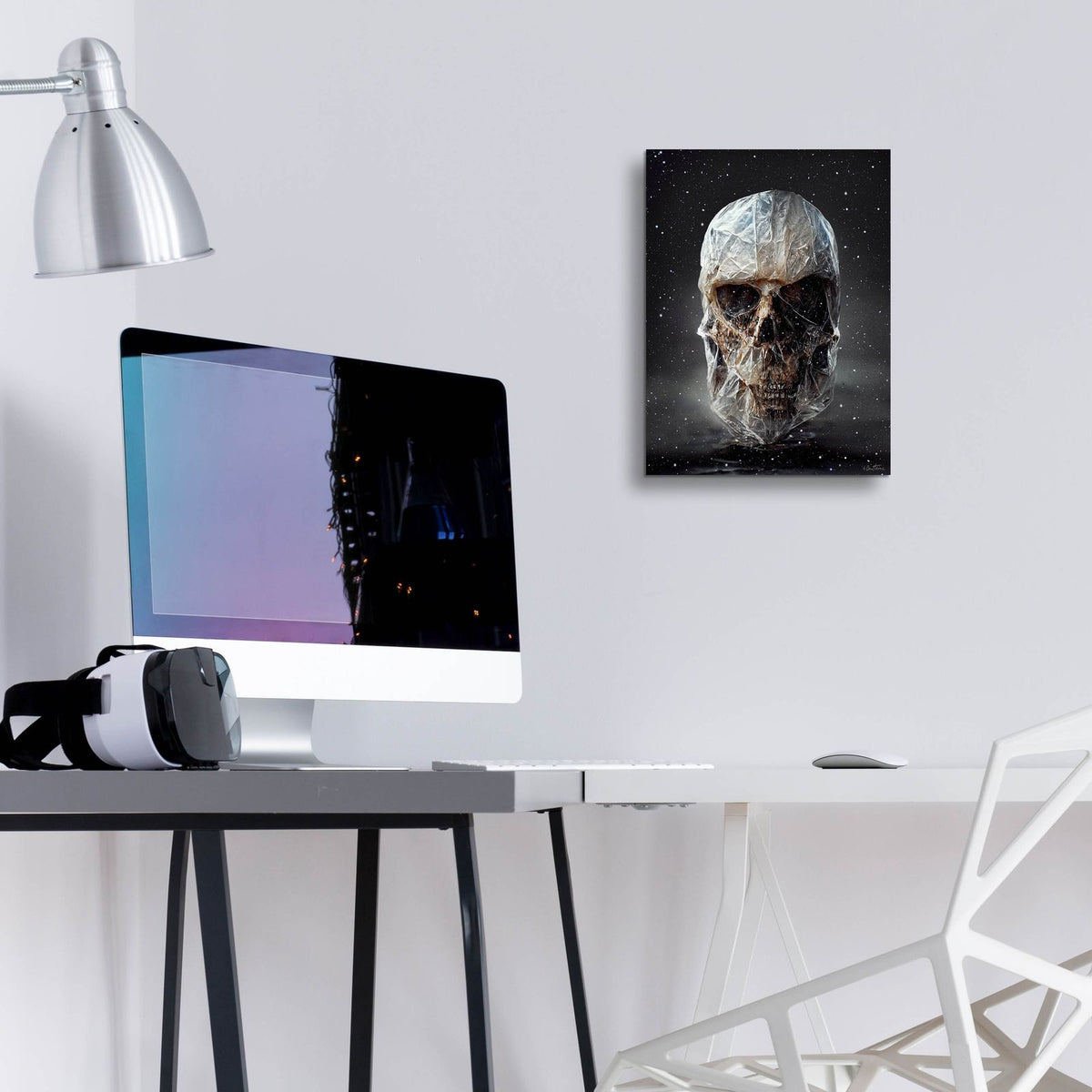 Cosmo Skull by Ben Heine - 12x16 acrylic wall art in a room