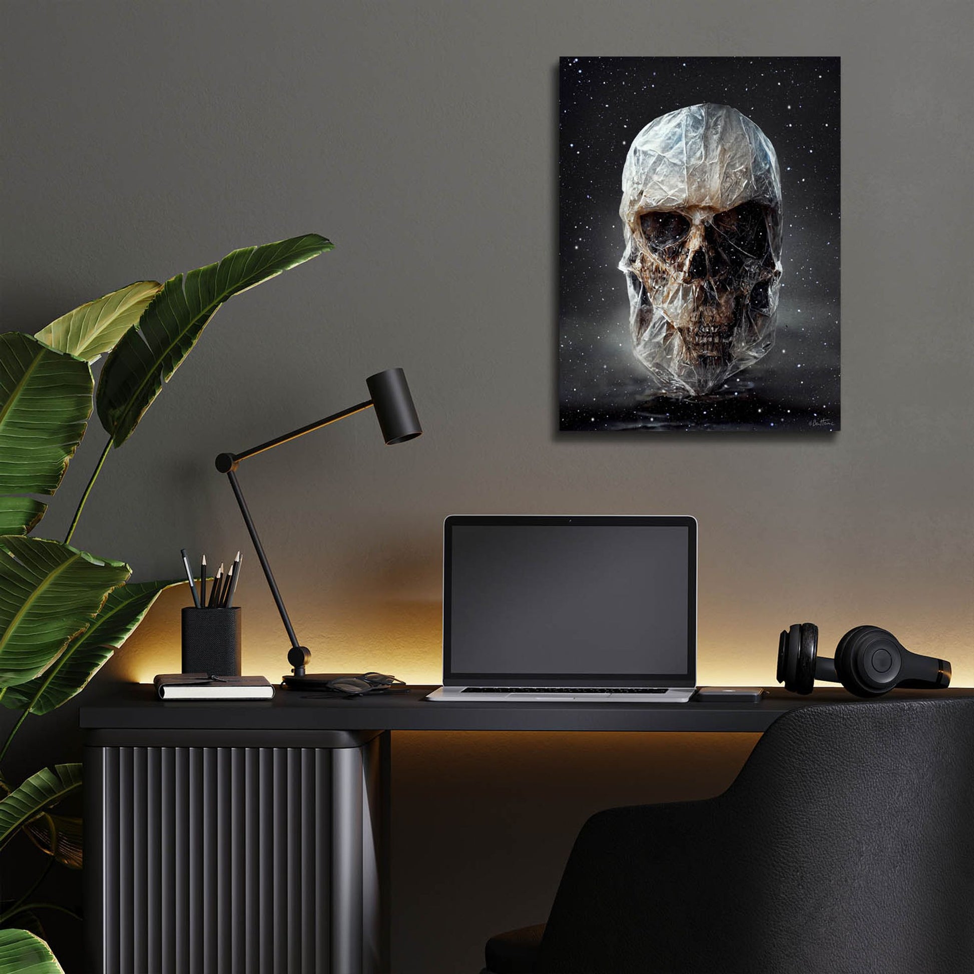 Epic Art 'Cosmo Skull' by Ben Heine, Acrylic Glass Wall Art,12x16