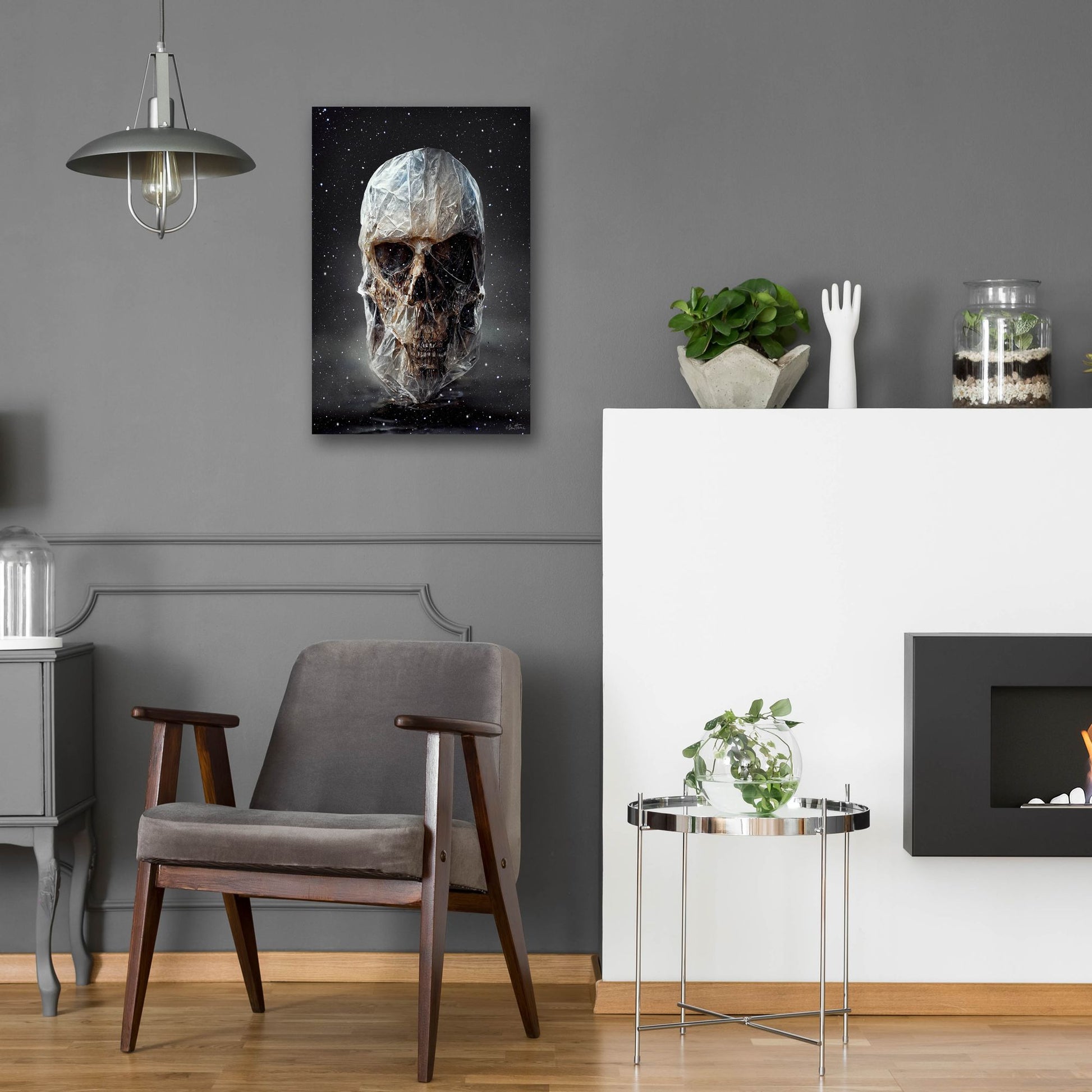 Epic Art 'Cosmo Skull' by Ben Heine, Acrylic Glass Wall Art,16x24