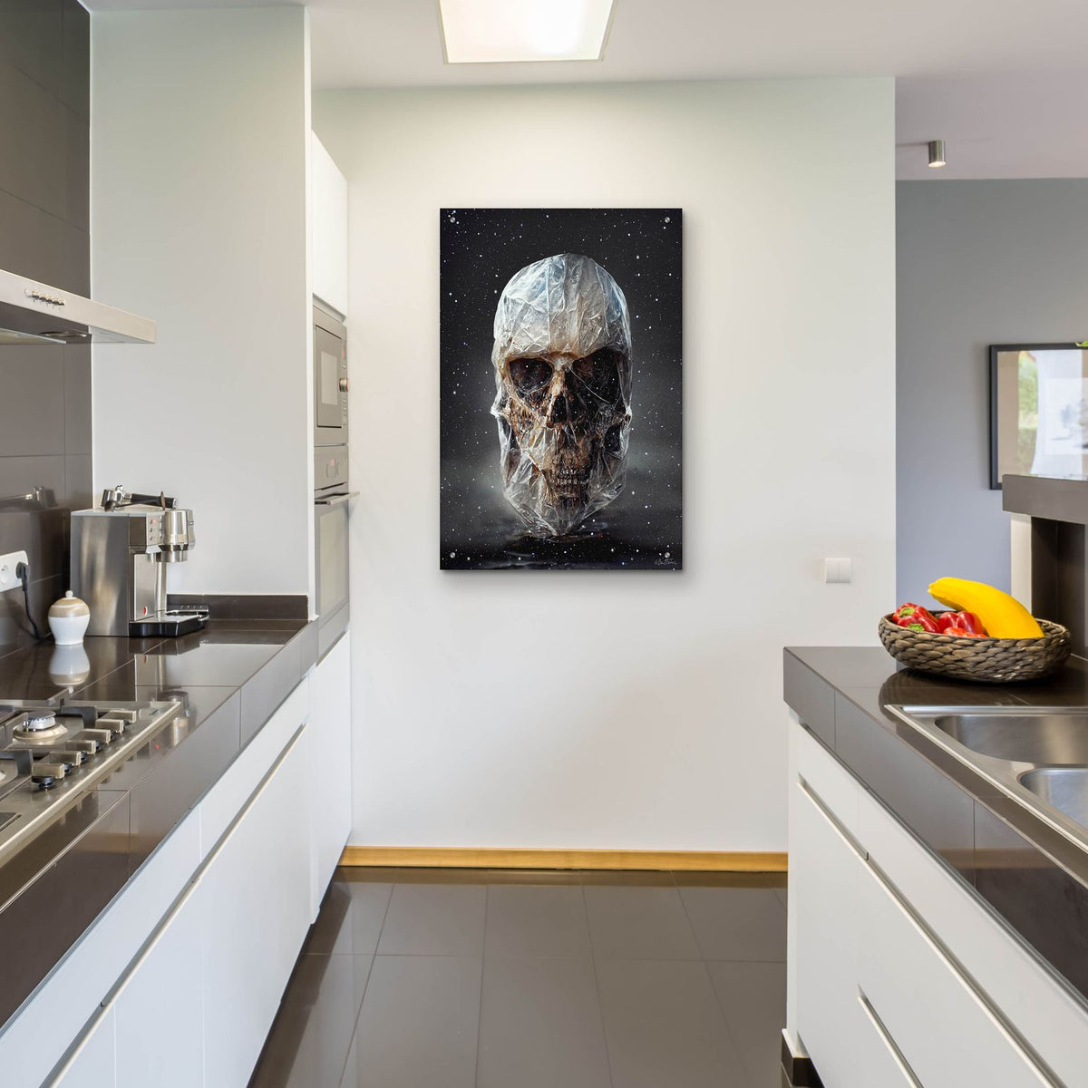 Cosmo Skull by Ben Heine - 24x36 acrylic wall art in a room