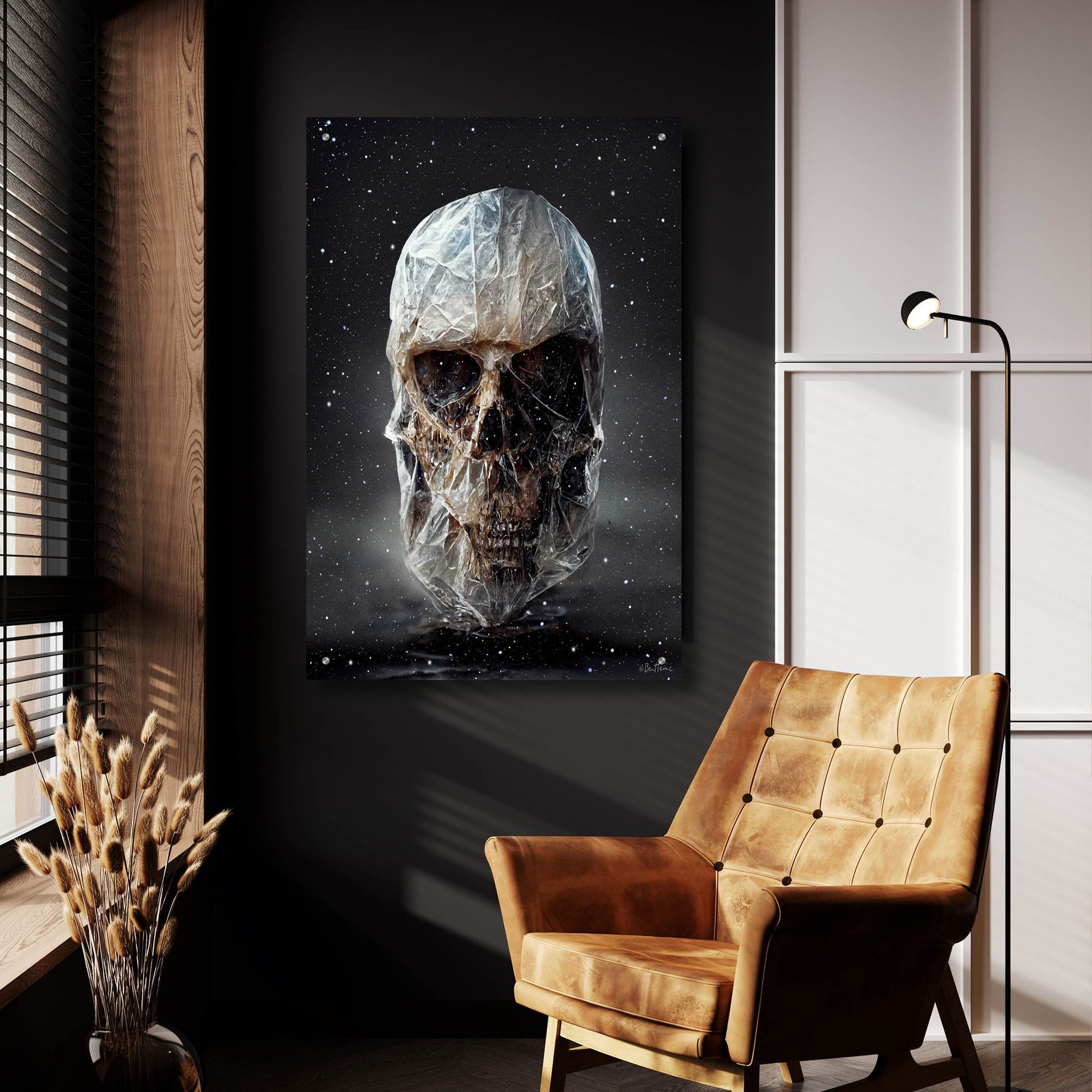 Epic Art 'Cosmo Skull' by Ben Heine, Acrylic Glass Wall Art,24x36