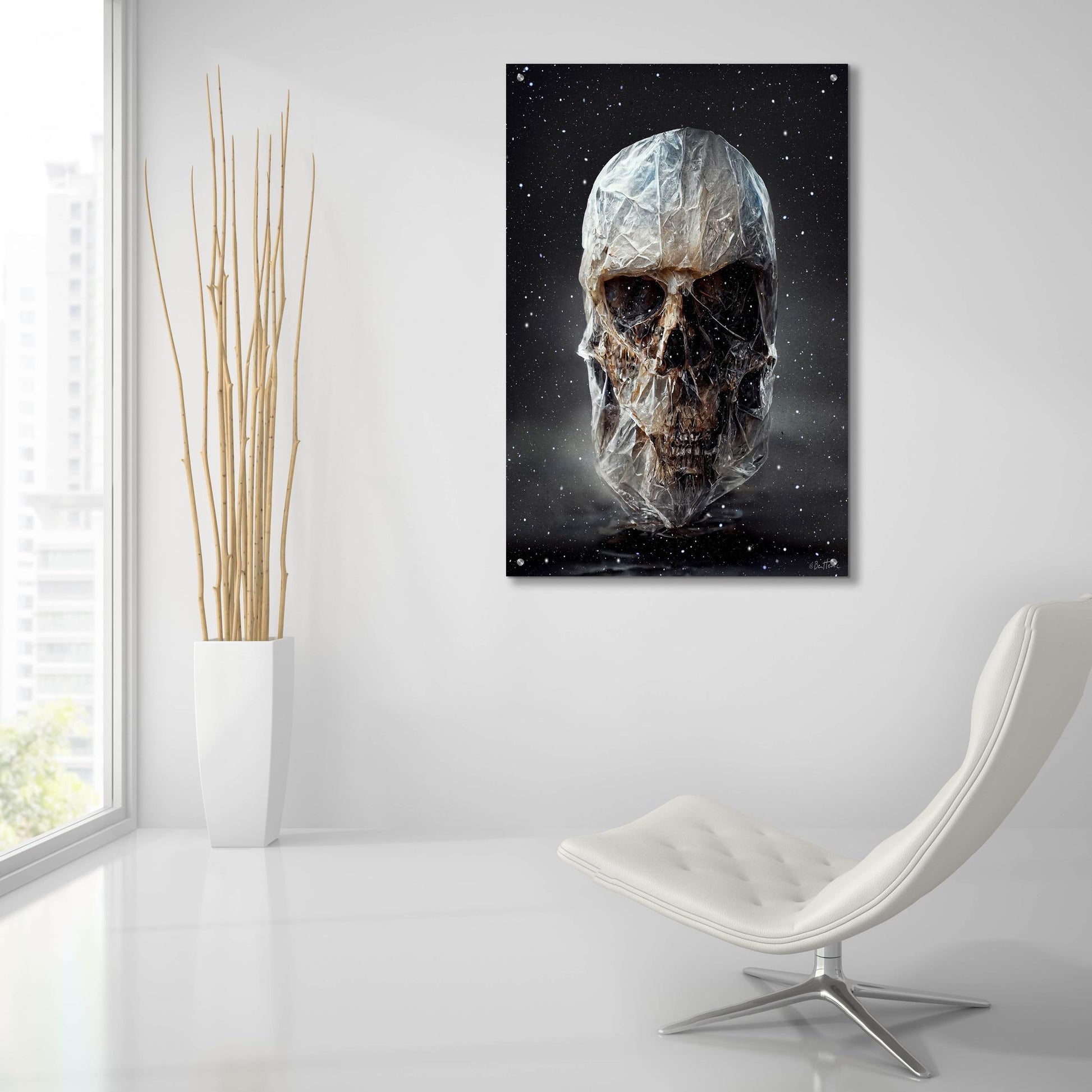 Epic Art 'Cosmo Skull' by Ben Heine, Acrylic Glass Wall Art,24x36