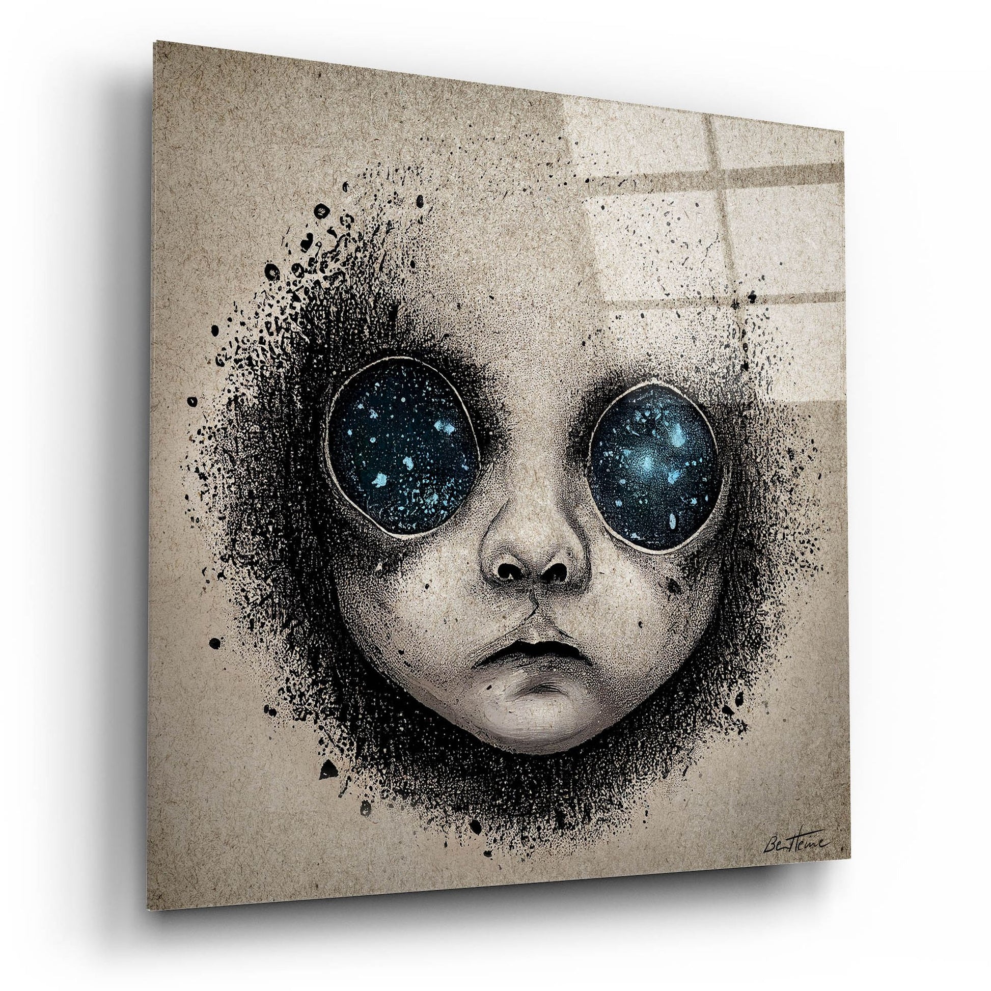 Epic Art 'Galactic Baby Dream' by Ben Heine, Acrylic Glass Wall Art,12x12