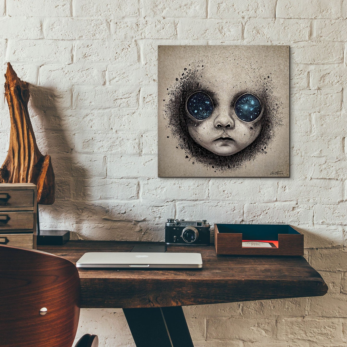 Epic Art 'Galactic Baby Dream' by Ben Heine, Acrylic Glass Wall Art,12x12