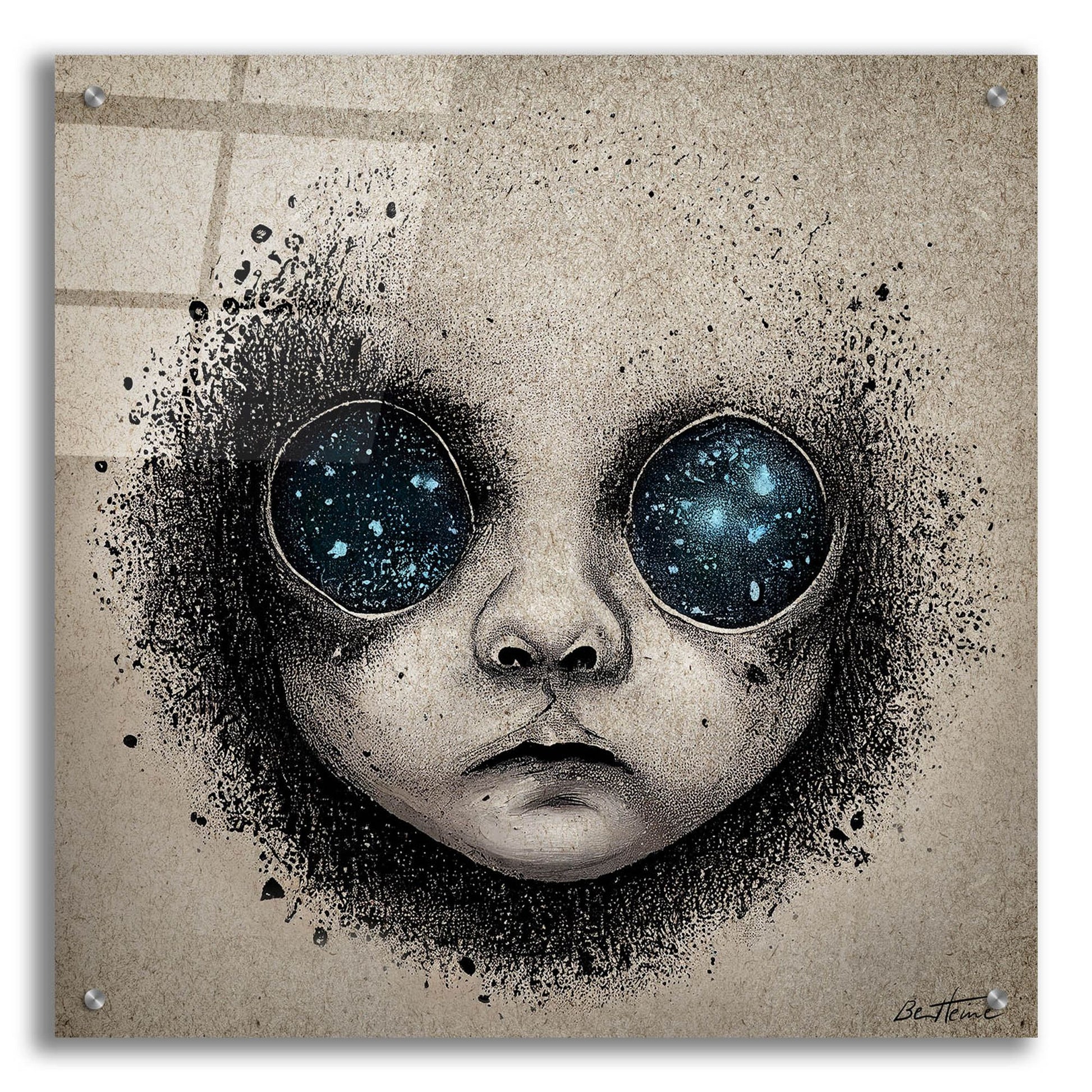 Epic Art 'Galactic Baby Dream' by Ben Heine, Acrylic Glass Wall Art,24x24