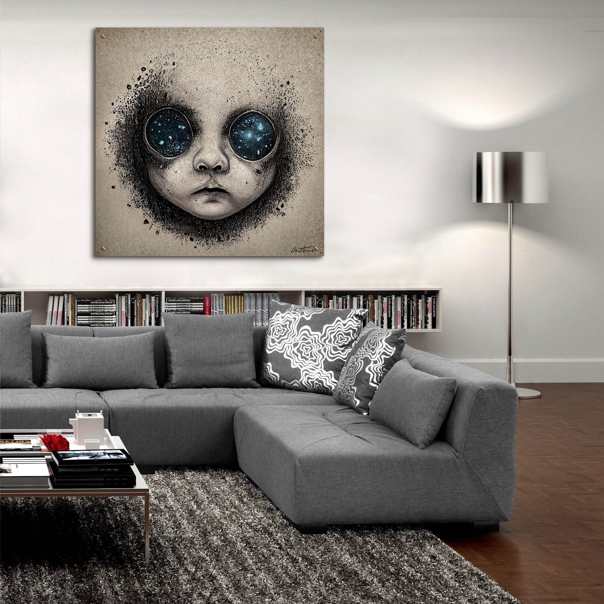 Epic Art 'Galactic Baby Dream' by Ben Heine, Acrylic Glass Wall Art,36x36