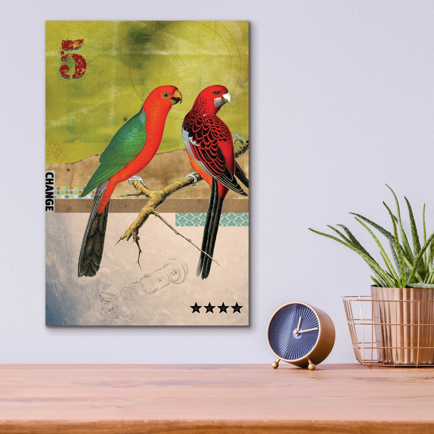 Epic Art 'Birds' by Elo Marc, Acrylic Glass Wall Art,12x16