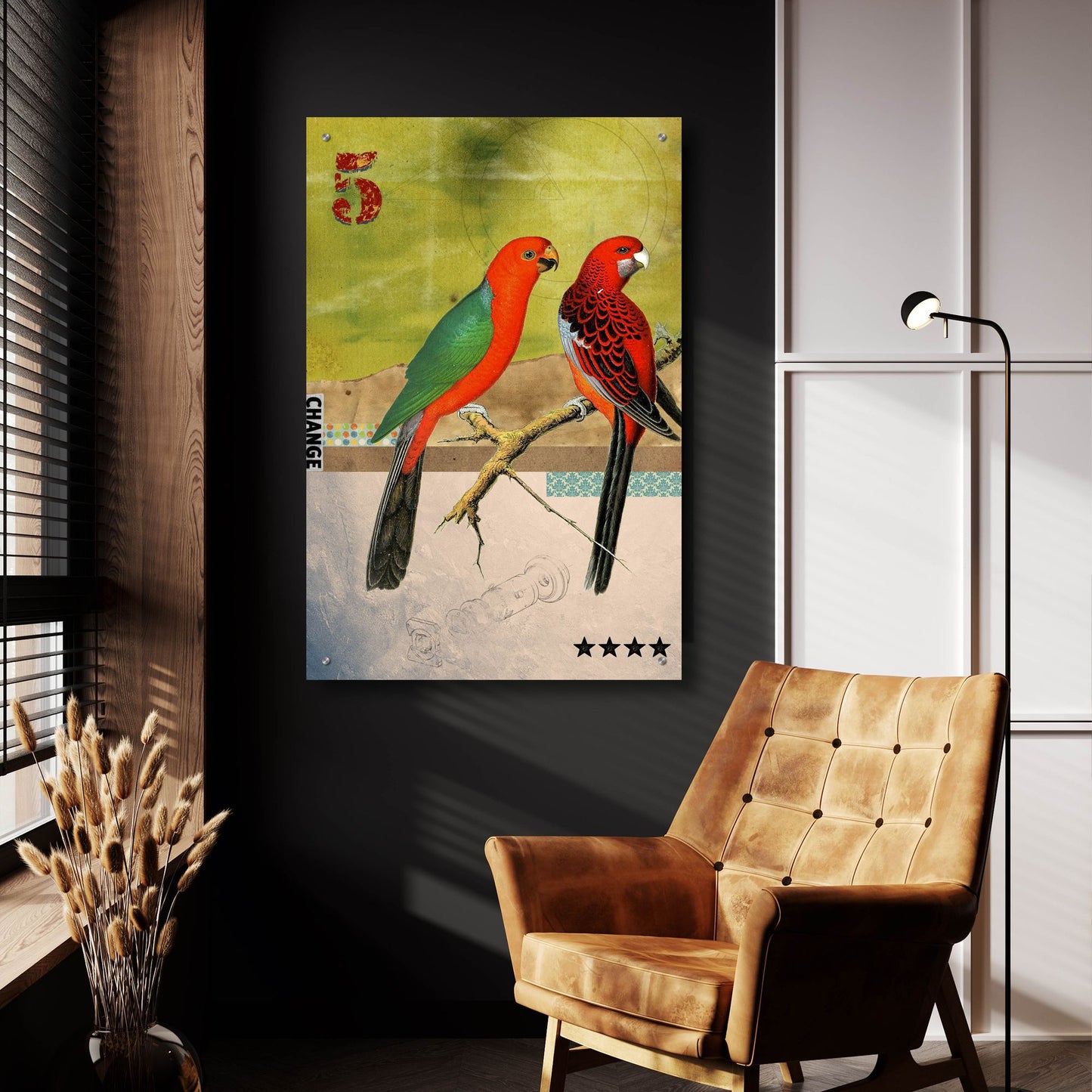 Epic Art 'Birds' by Elo Marc, Acrylic Glass Wall Art,24x36