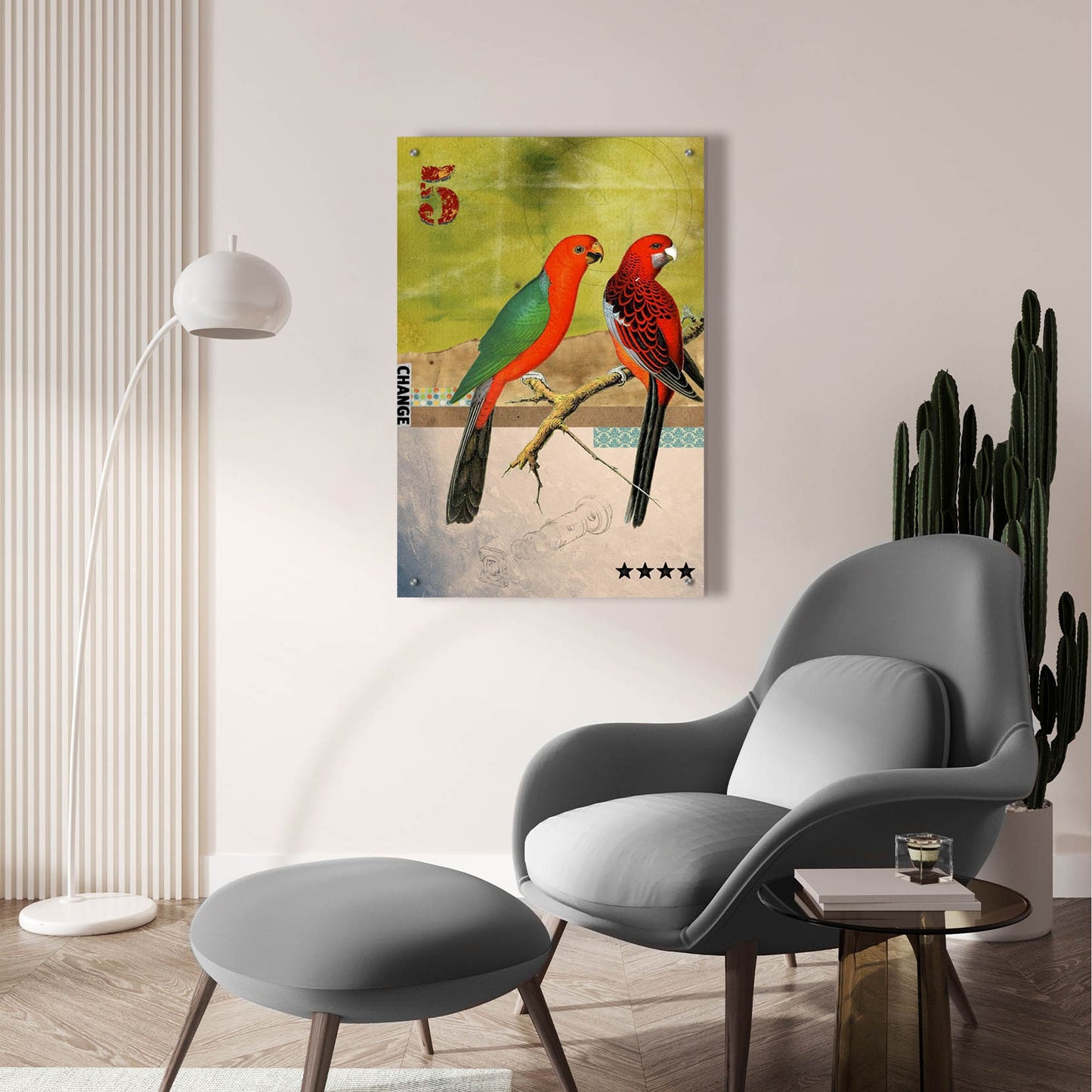 Epic Art 'Birds' by Elo Marc, Acrylic Glass Wall Art,24x36