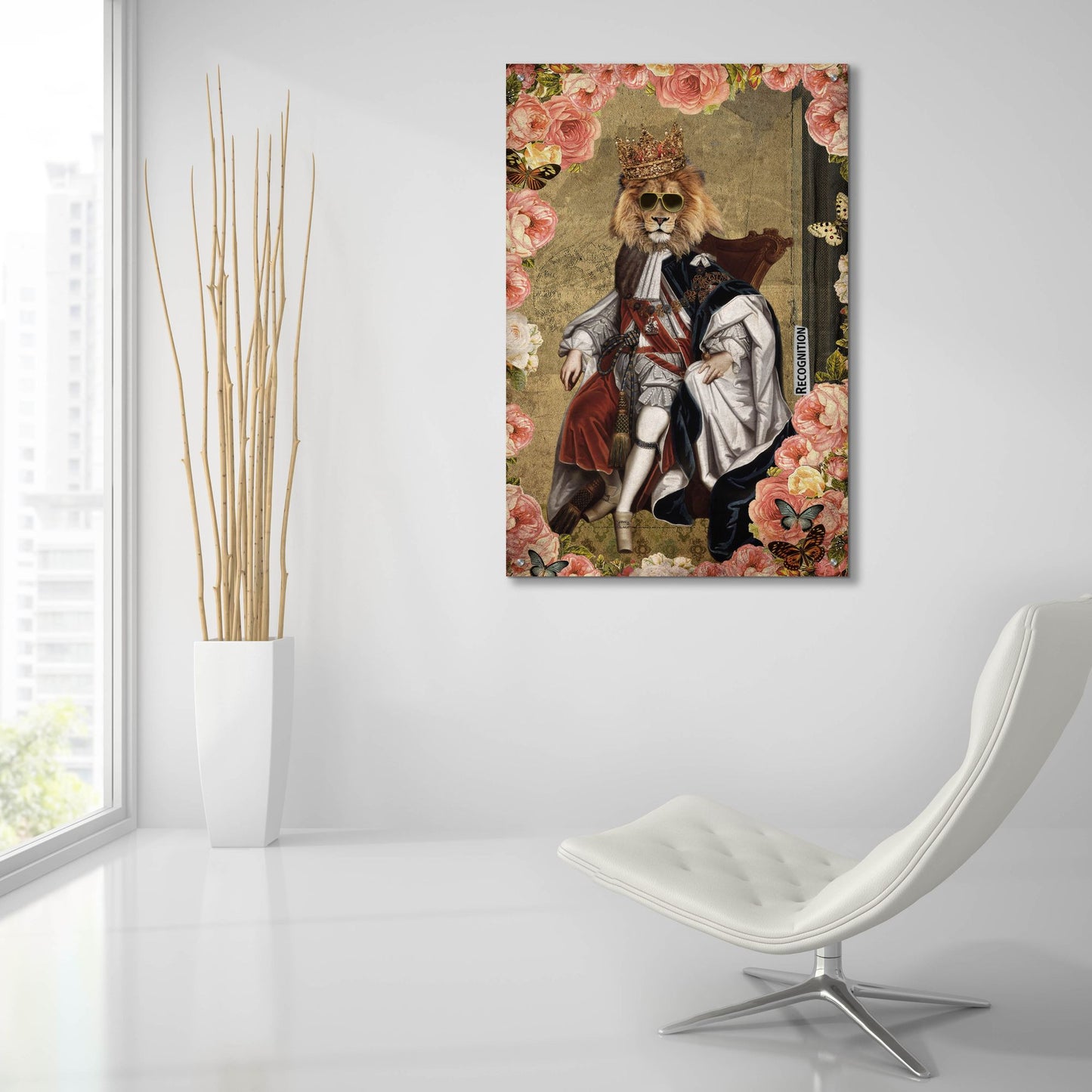 Epic Art 'The King' by Elo Marc, Acrylic Glass Wall Art,24x36