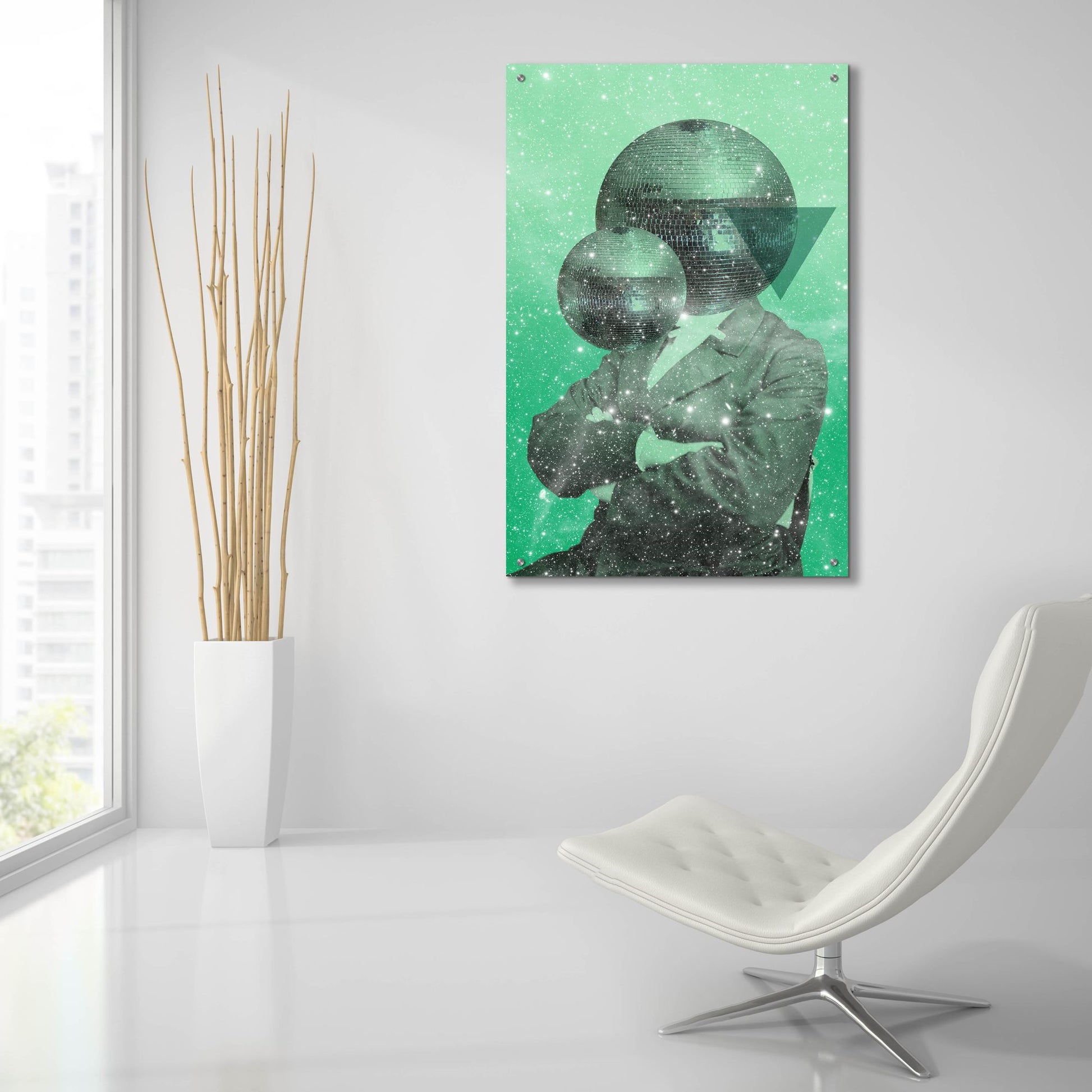 Epic Art 'Green Universe' by Elo Marc, Acrylic Glass Wall Art,24x36