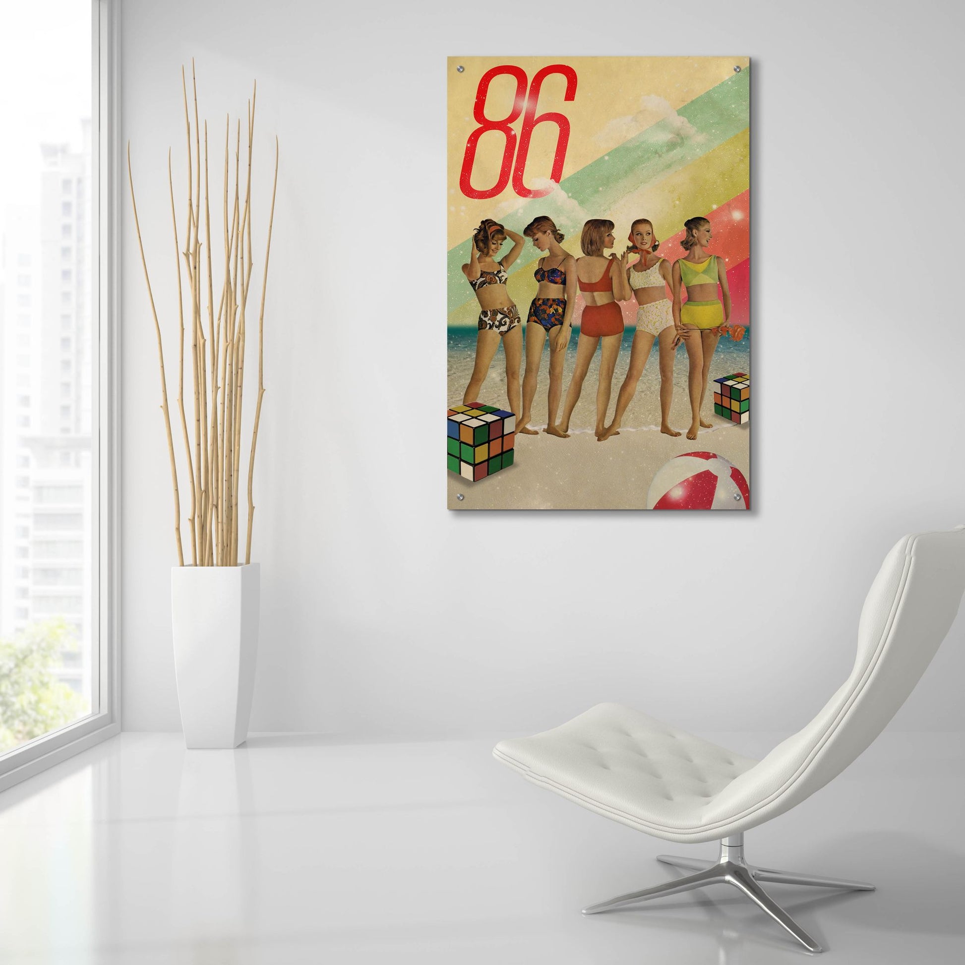 Epic Art 'Beach Days Are Over' by Elo Marc, Acrylic Glass Wall Art,24x36