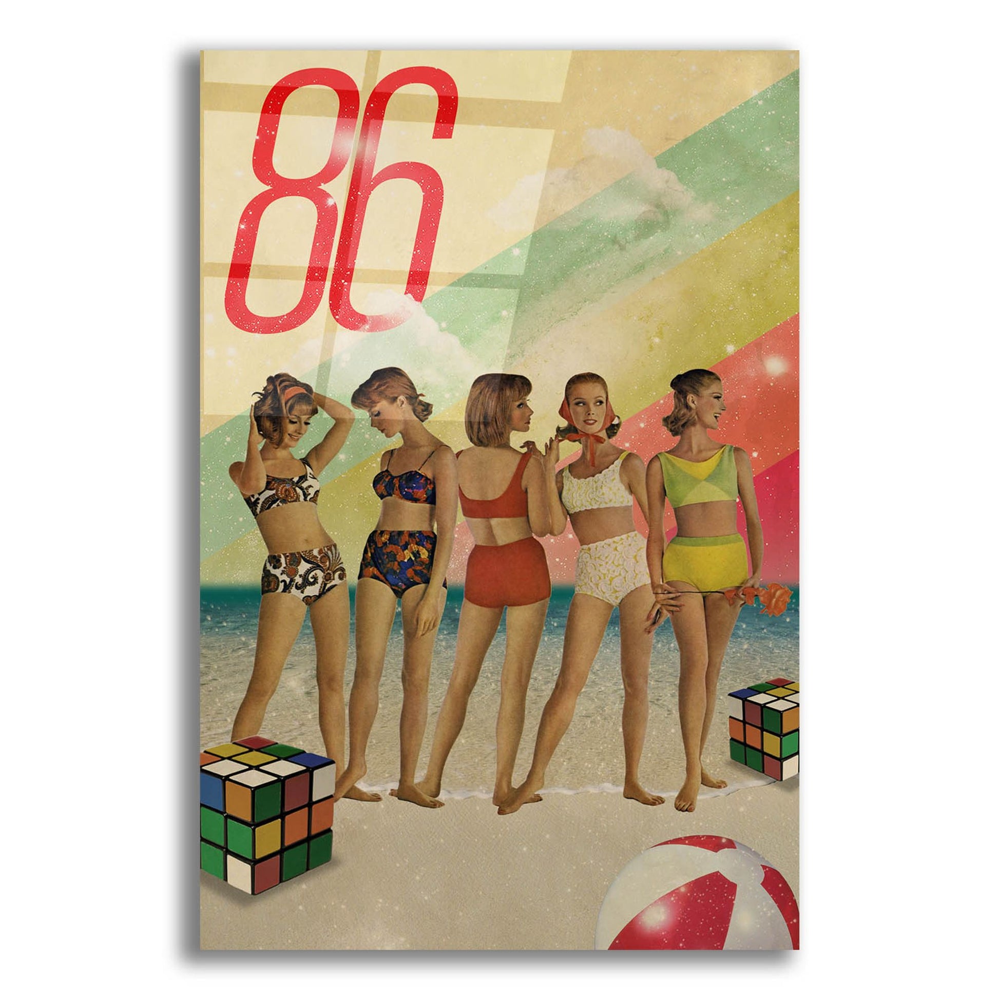 Epic Art 'Beach Days Are Over' by Elo Marc, Acrylic Glass Wall Art