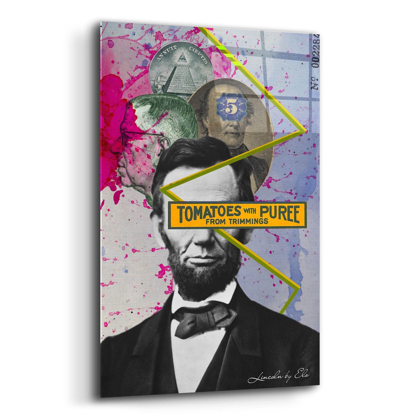 Epic Art 'Lincoln' by Elo Marc, Acrylic Glass Wall Art,12x16