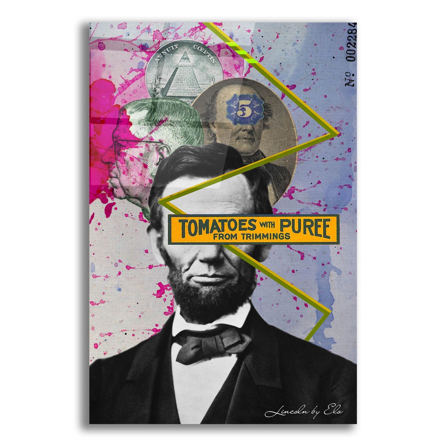 Epic Art 'Lincoln' by Elo Marc, Acrylic Glass Wall Art,12x16