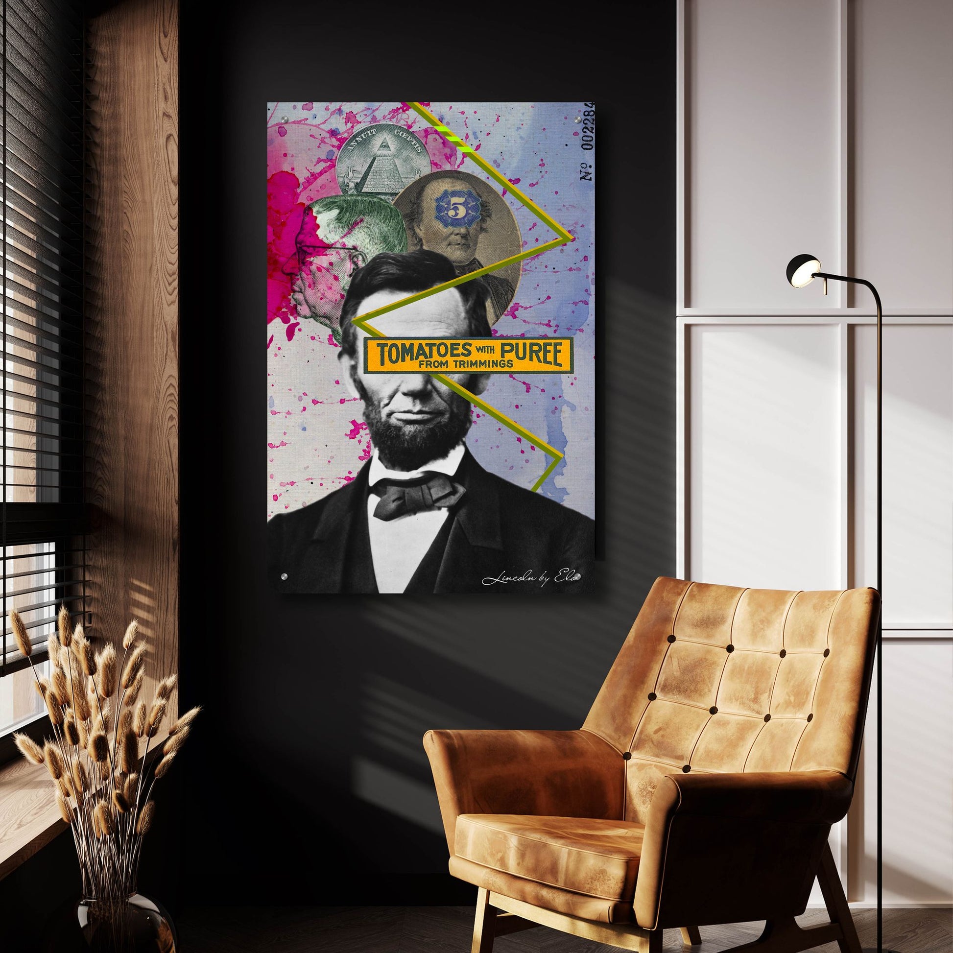 Epic Art 'Lincoln' by Elo Marc, Acrylic Glass Wall Art,24x36