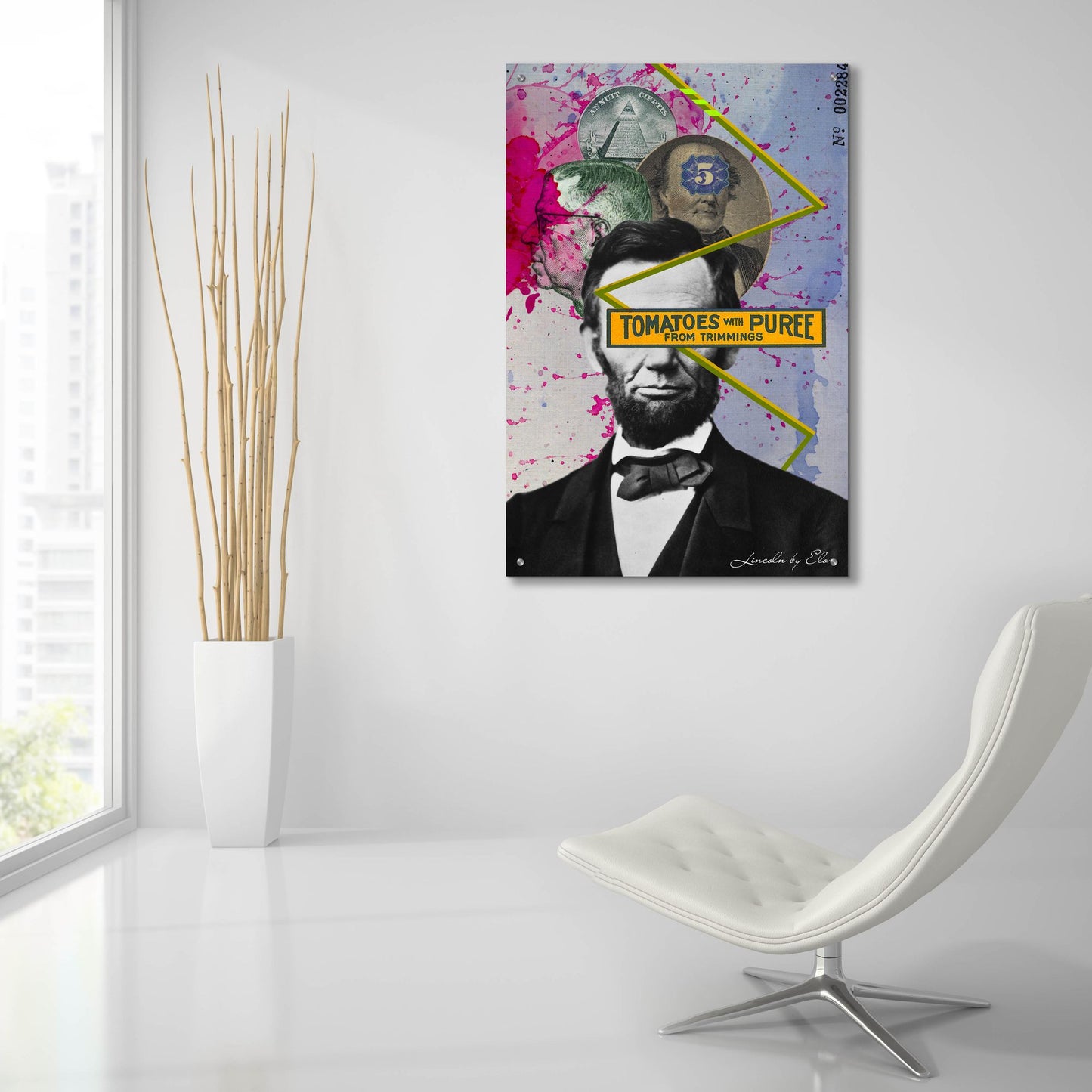 Epic Art 'Lincoln' by Elo Marc, Acrylic Glass Wall Art,24x36